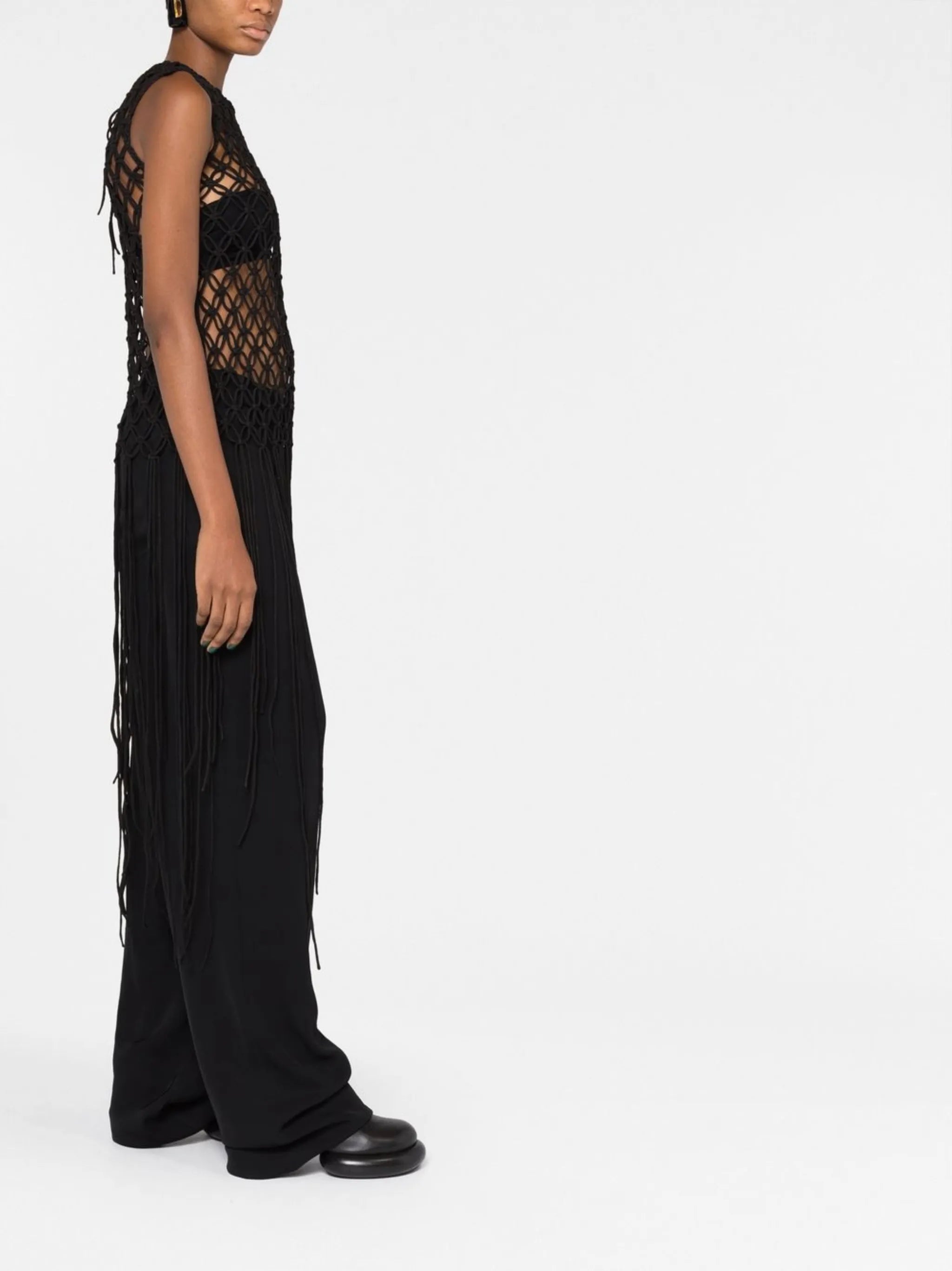 tassel-detail sleeveless top