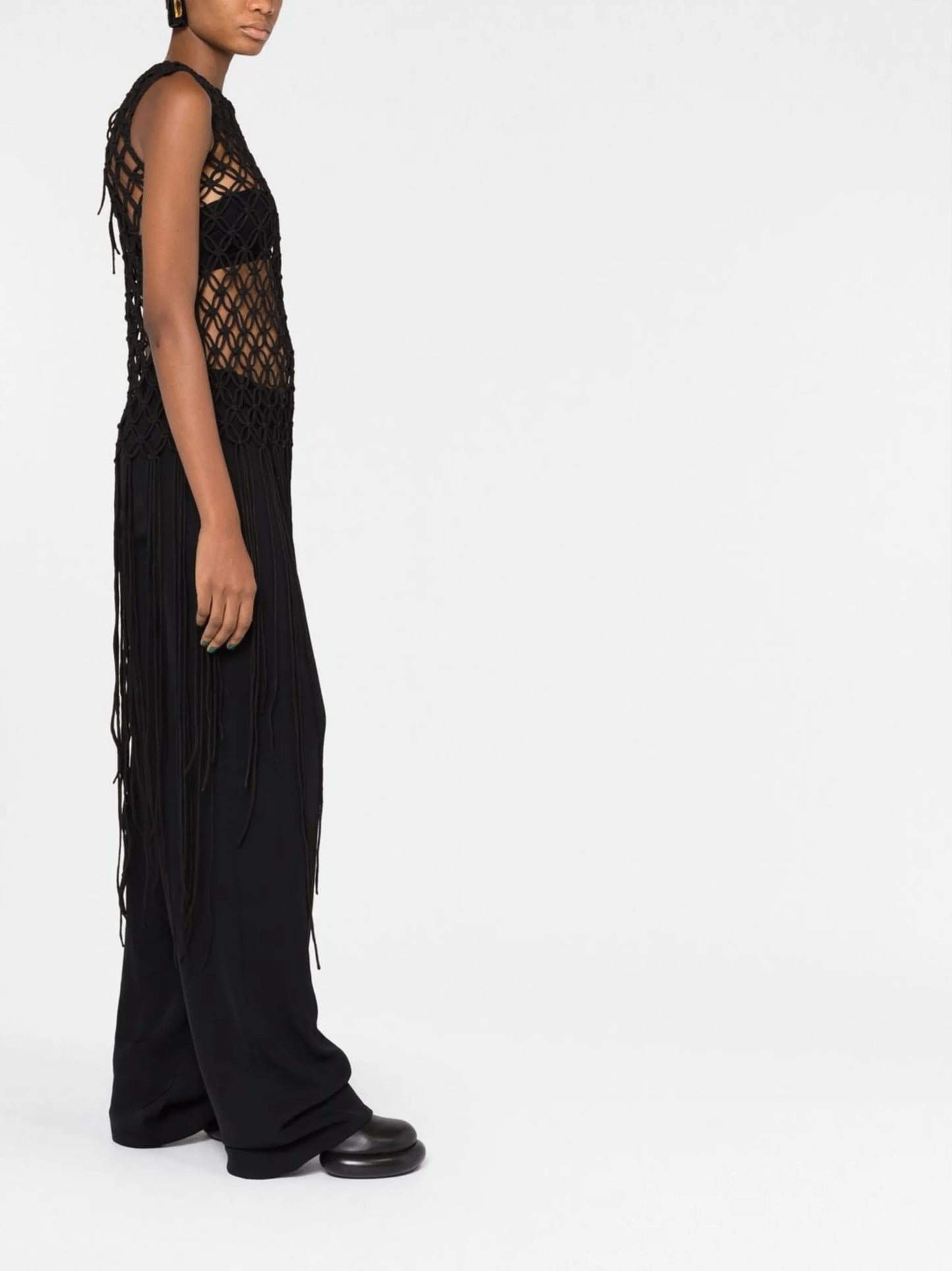 tassel-detail sleeveless top