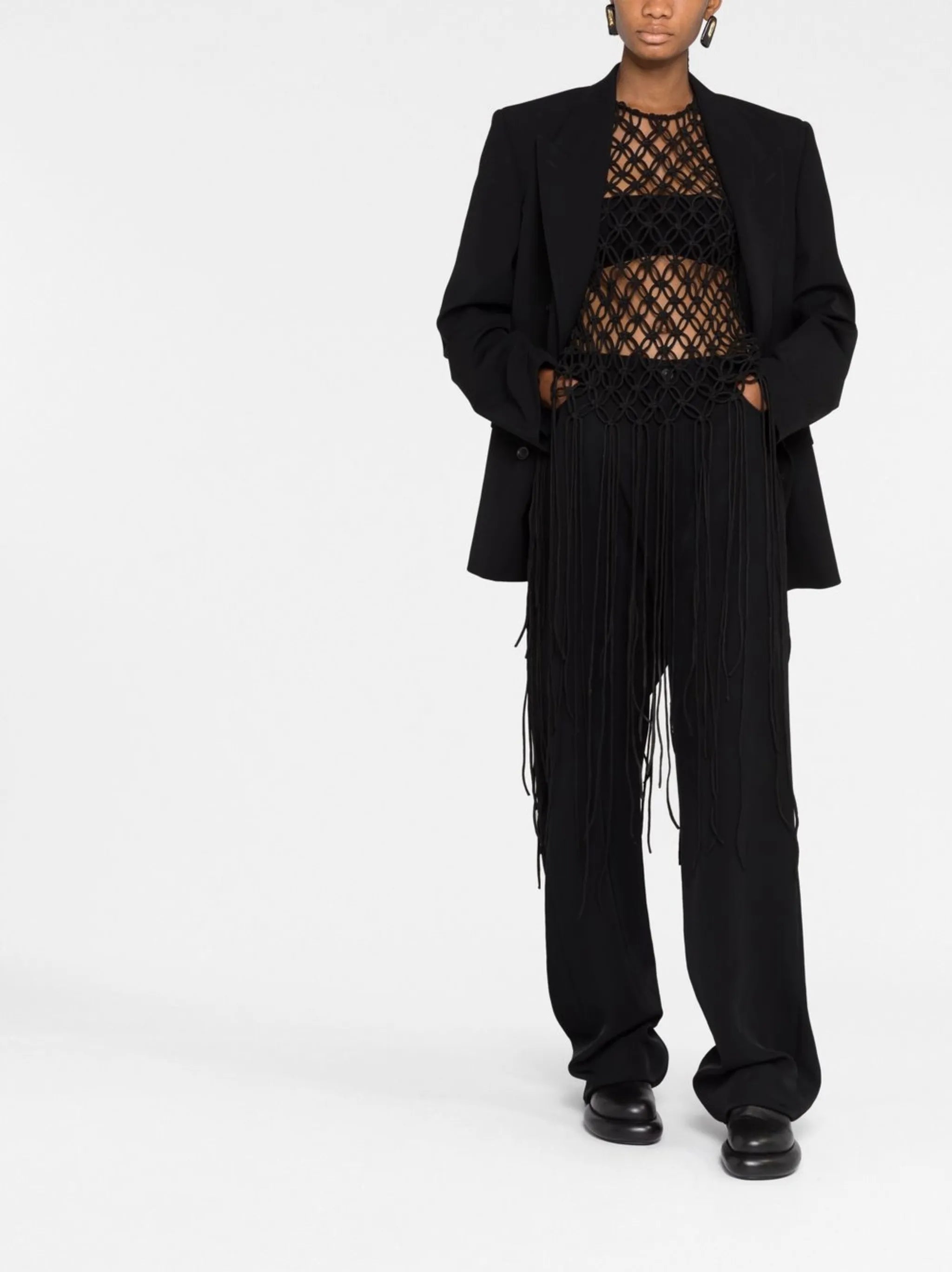 tassel-detail sleeveless top