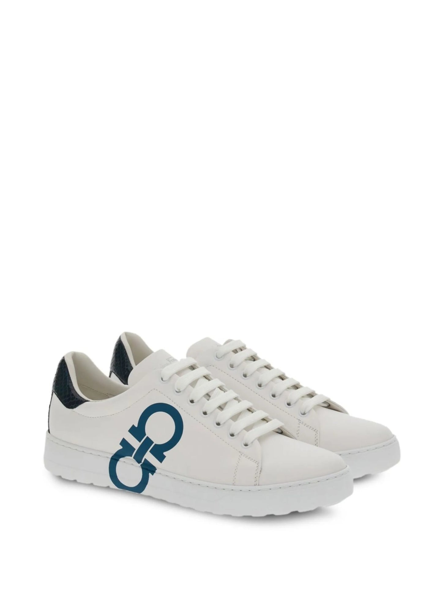 Gancini-print low-top sneakers