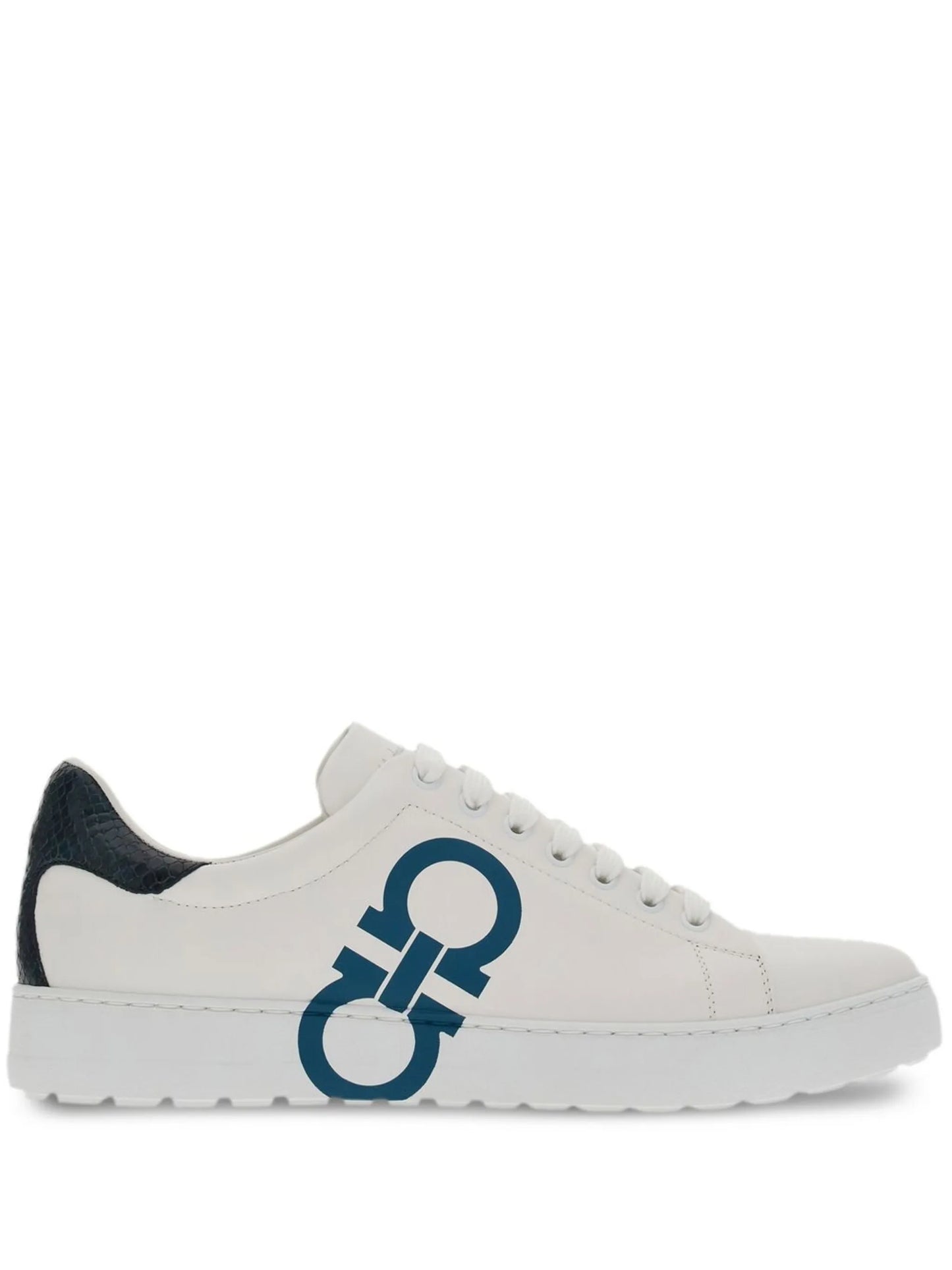 Gancini-print low-top sneakers