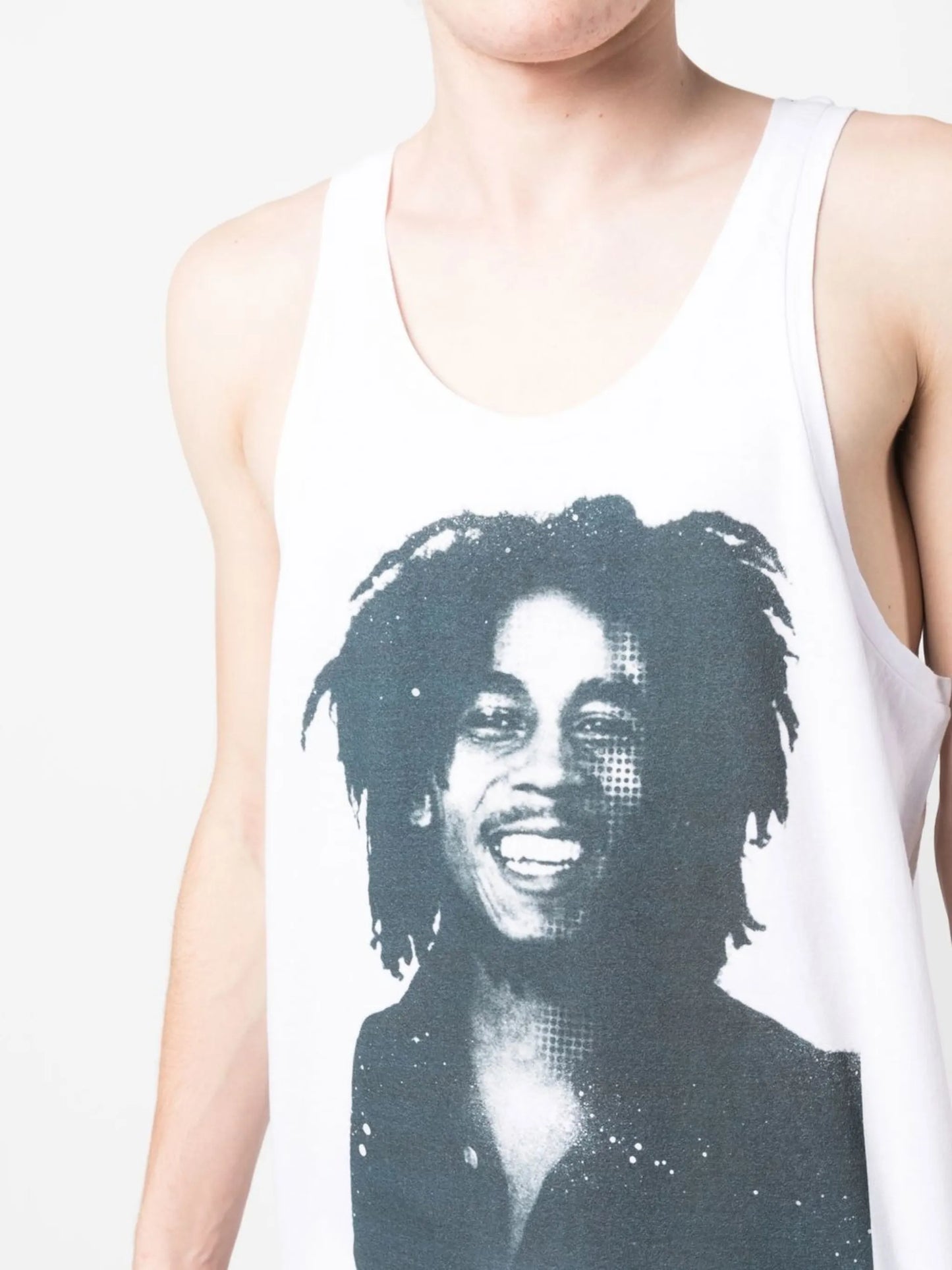 photograph-print tank top