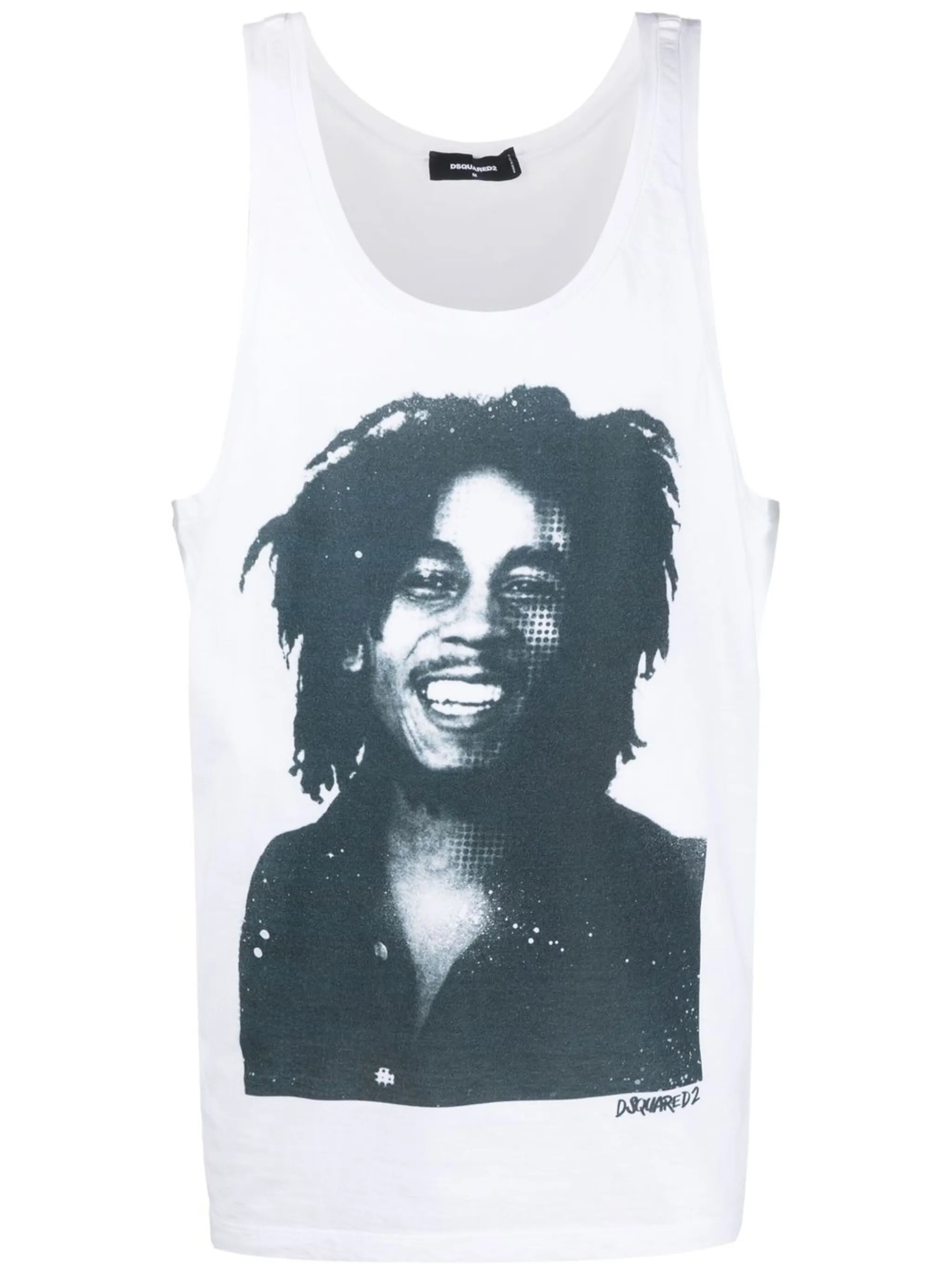 photograph-print tank top