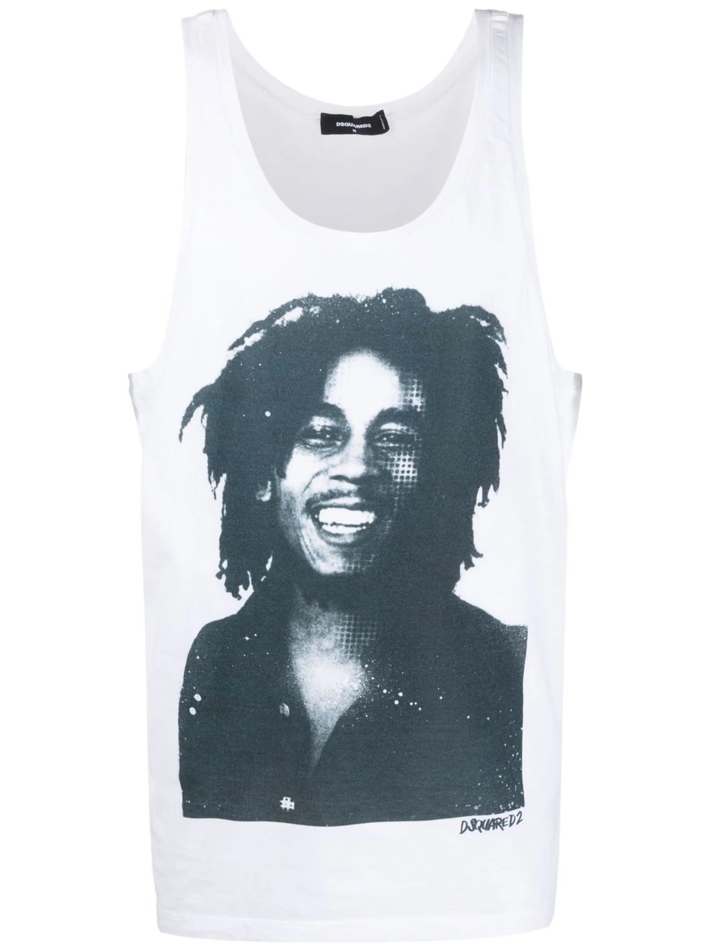 photograph-print tank top