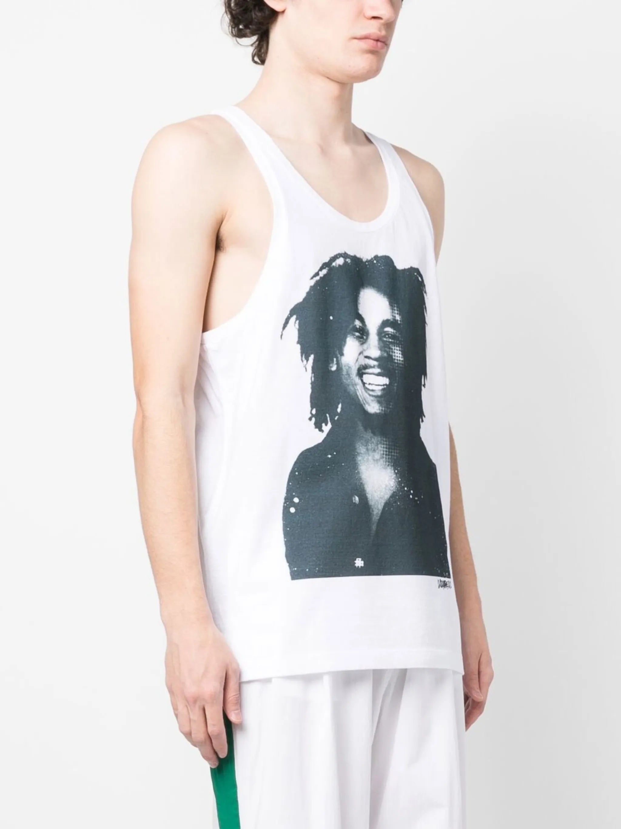 photograph-print tank top
