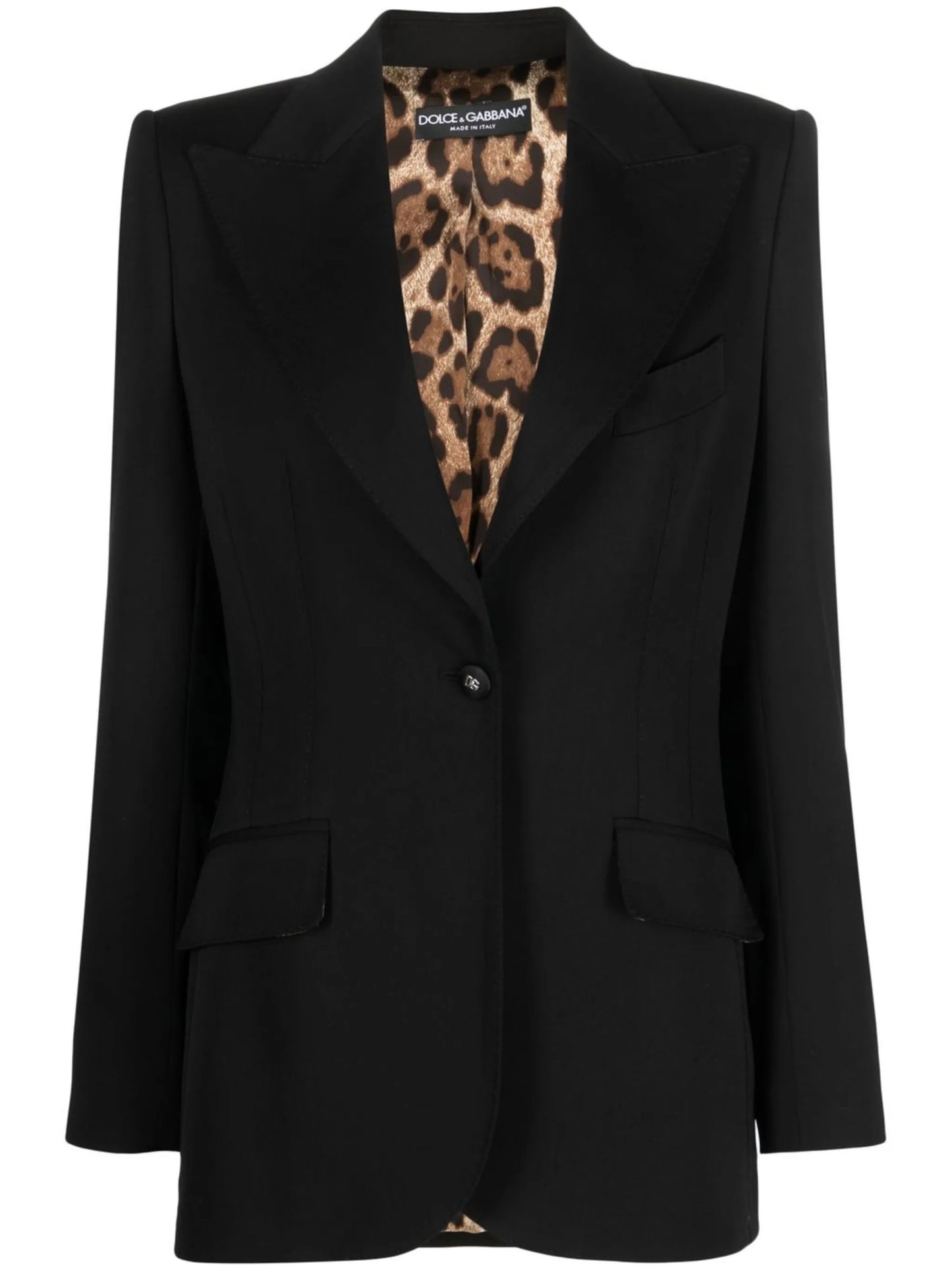single-breasted button-fastening blazer
