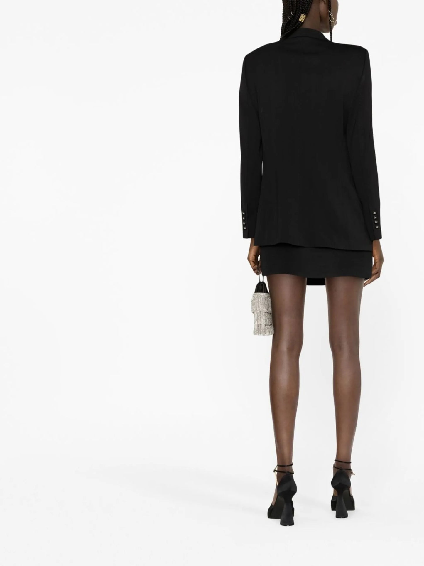 single-breasted button-fastening blazer