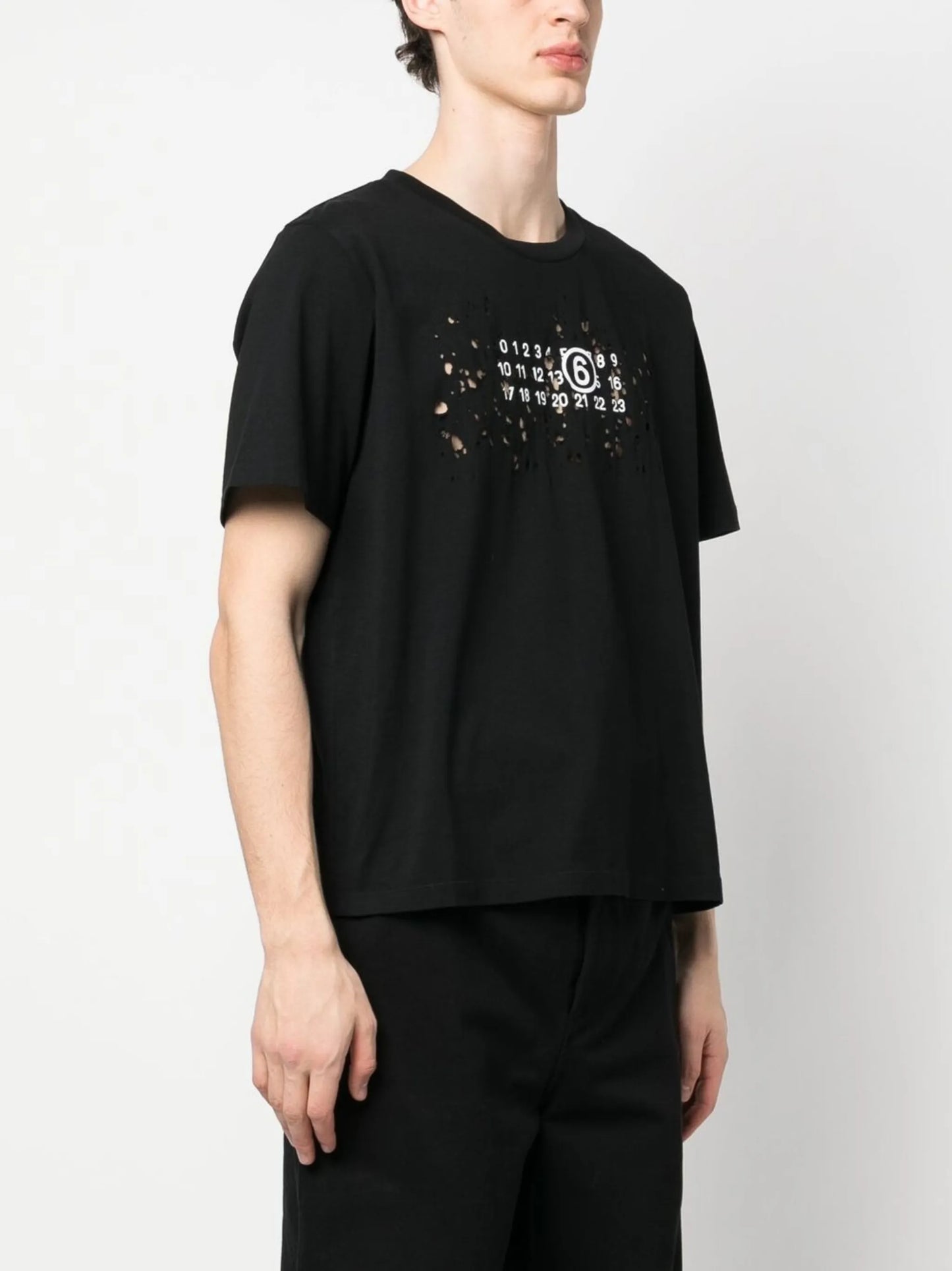 number-motif cotton T-shirt