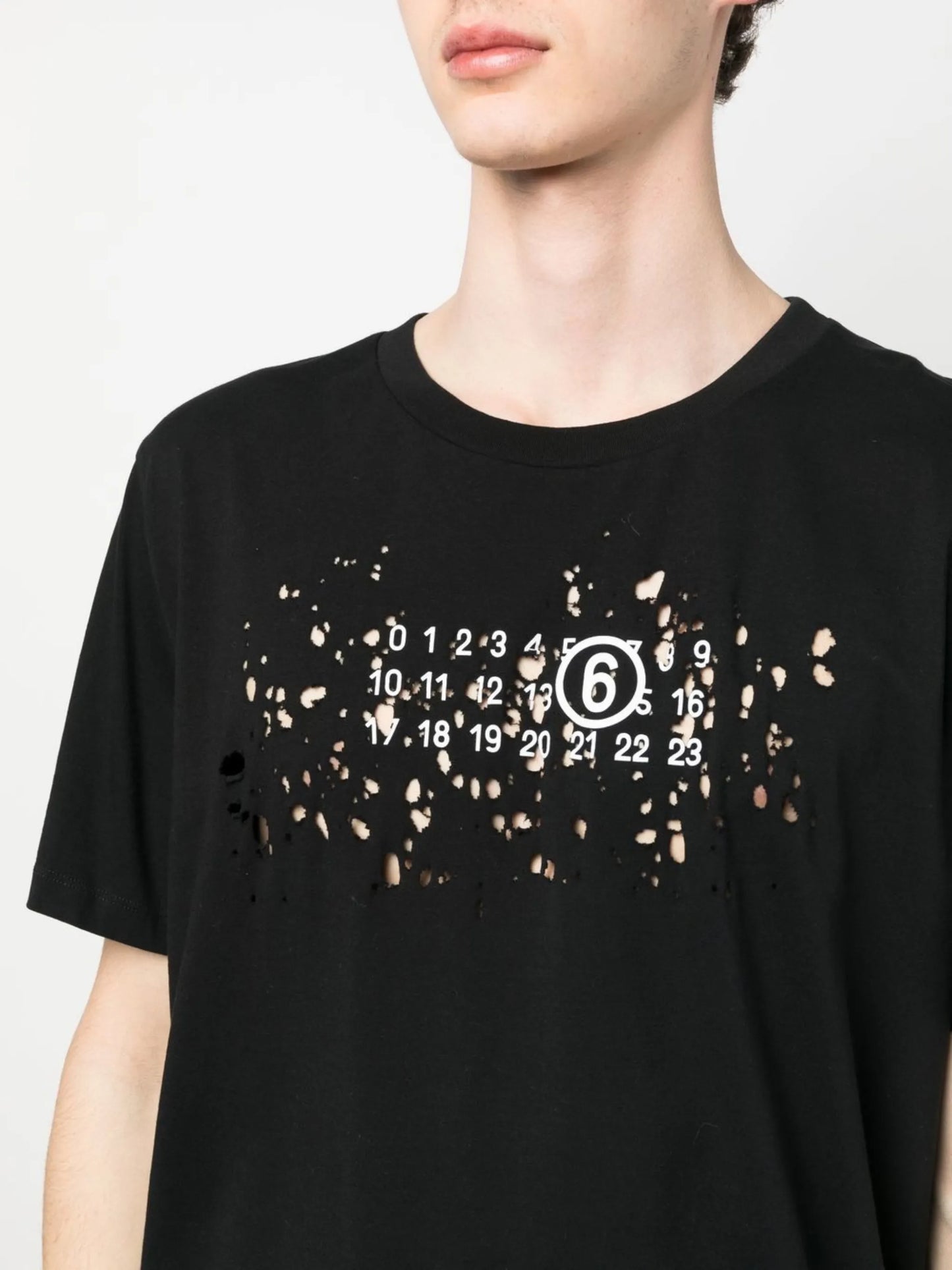number-motif cotton T-shirt