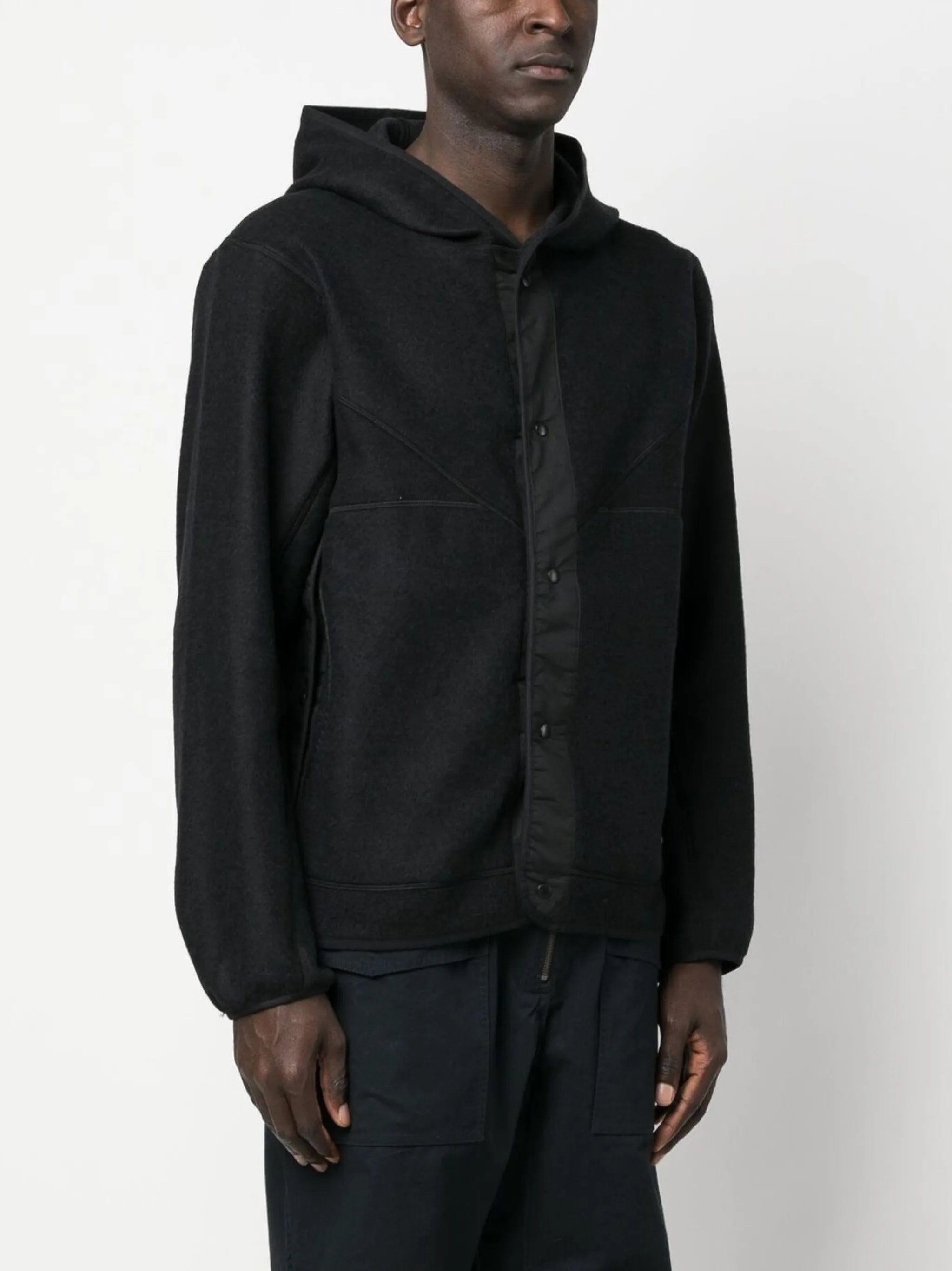 logo-patch hooded jacket