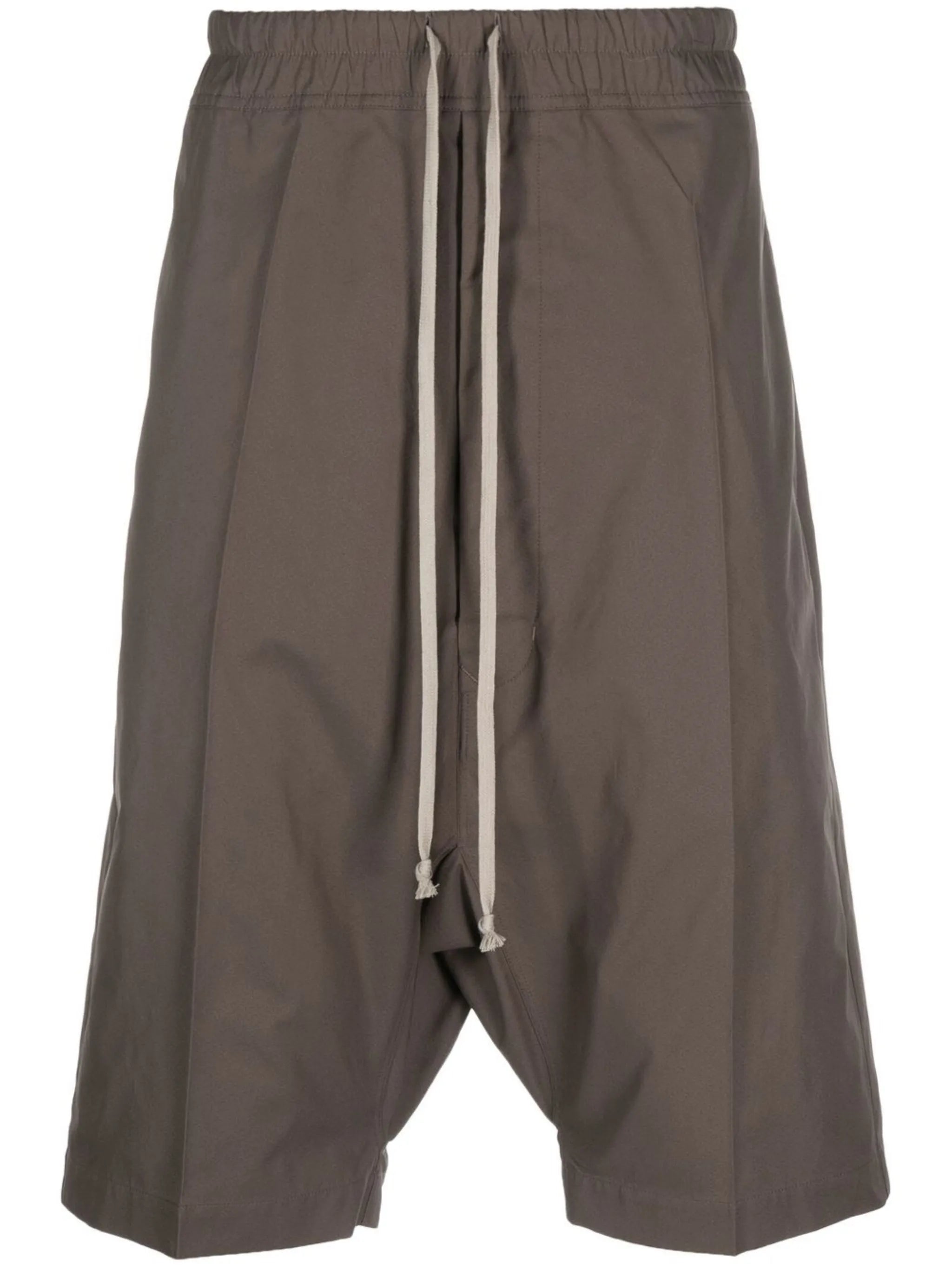 knee-length drop-crotch shorts