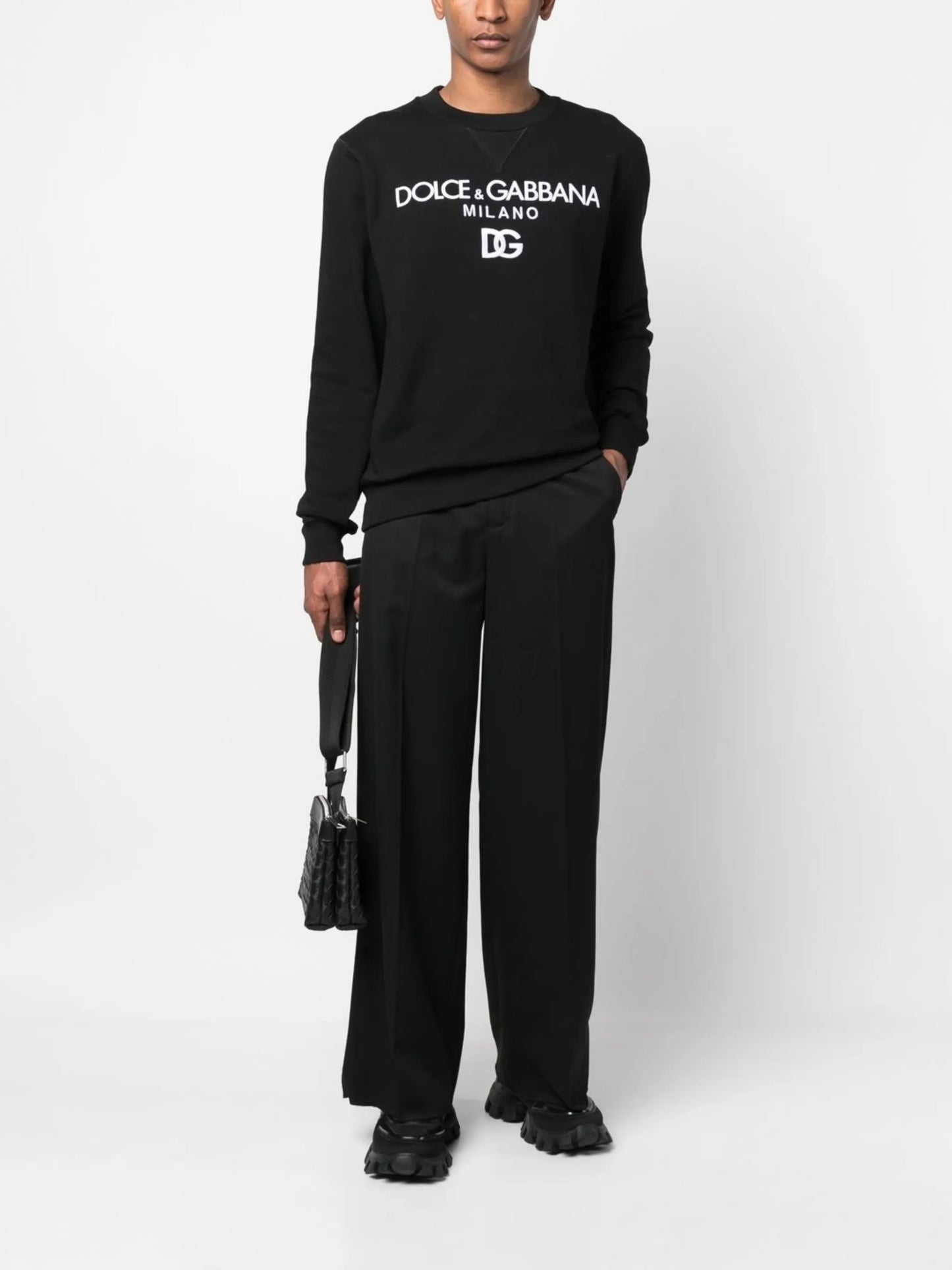 logo-embroidered cotton sweatshirt