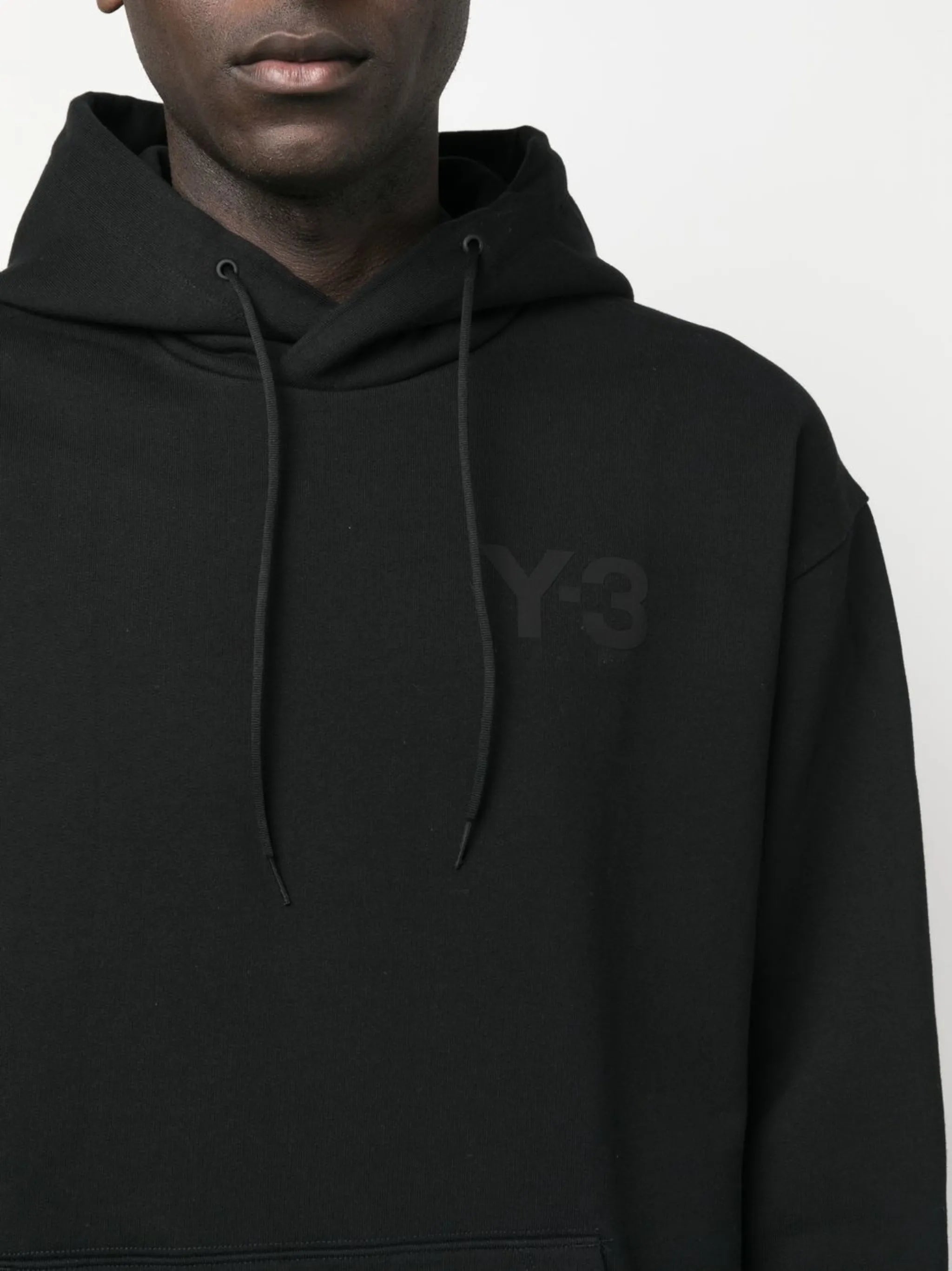 embossed-logo cotton hoodie