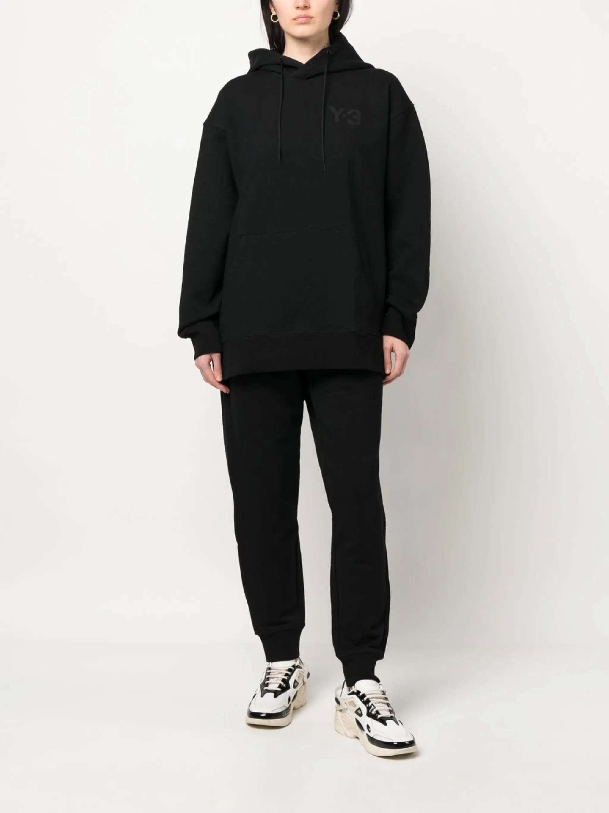 embossed-logo cotton hoodie