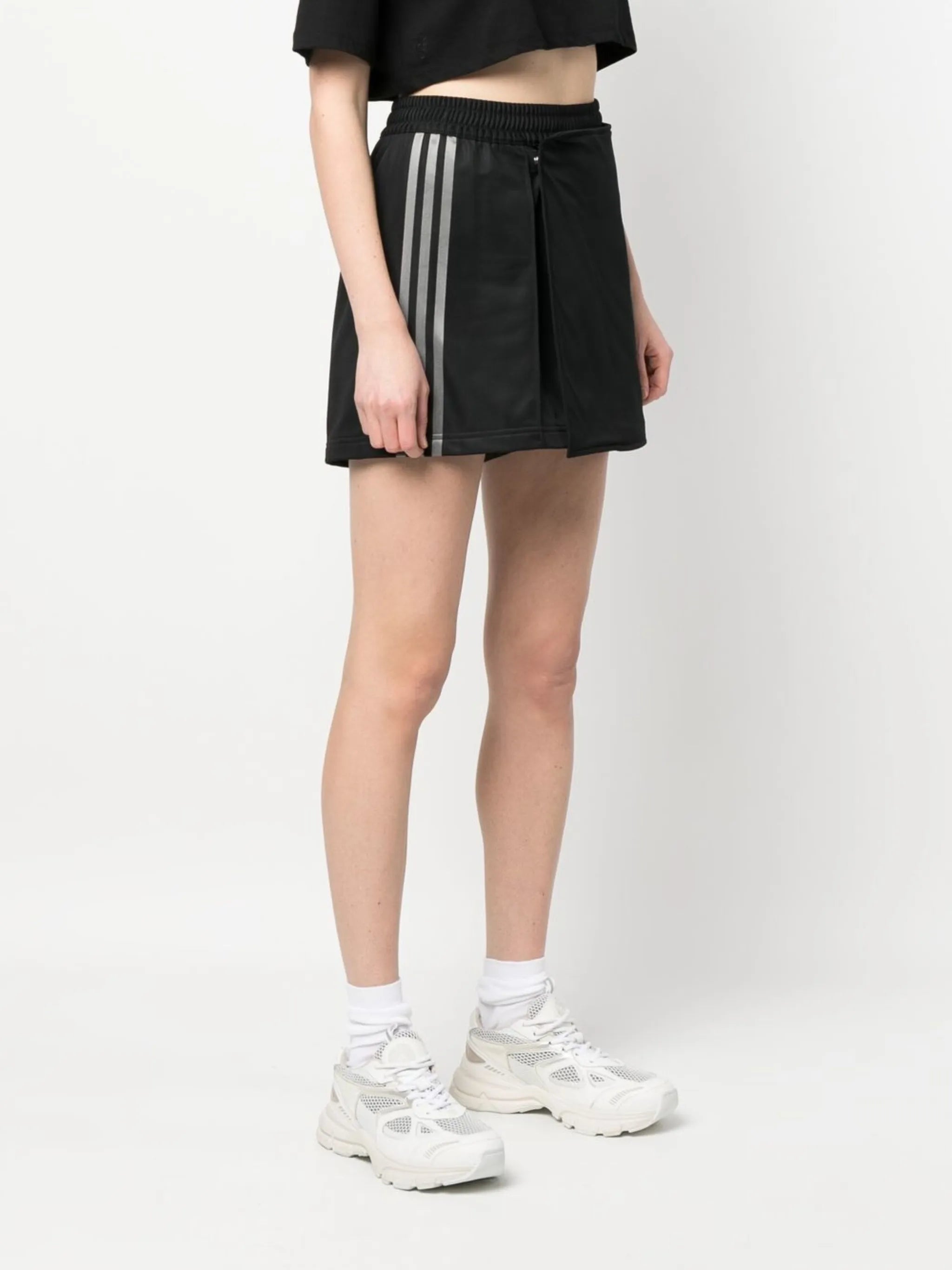 logo-print cotton skorts