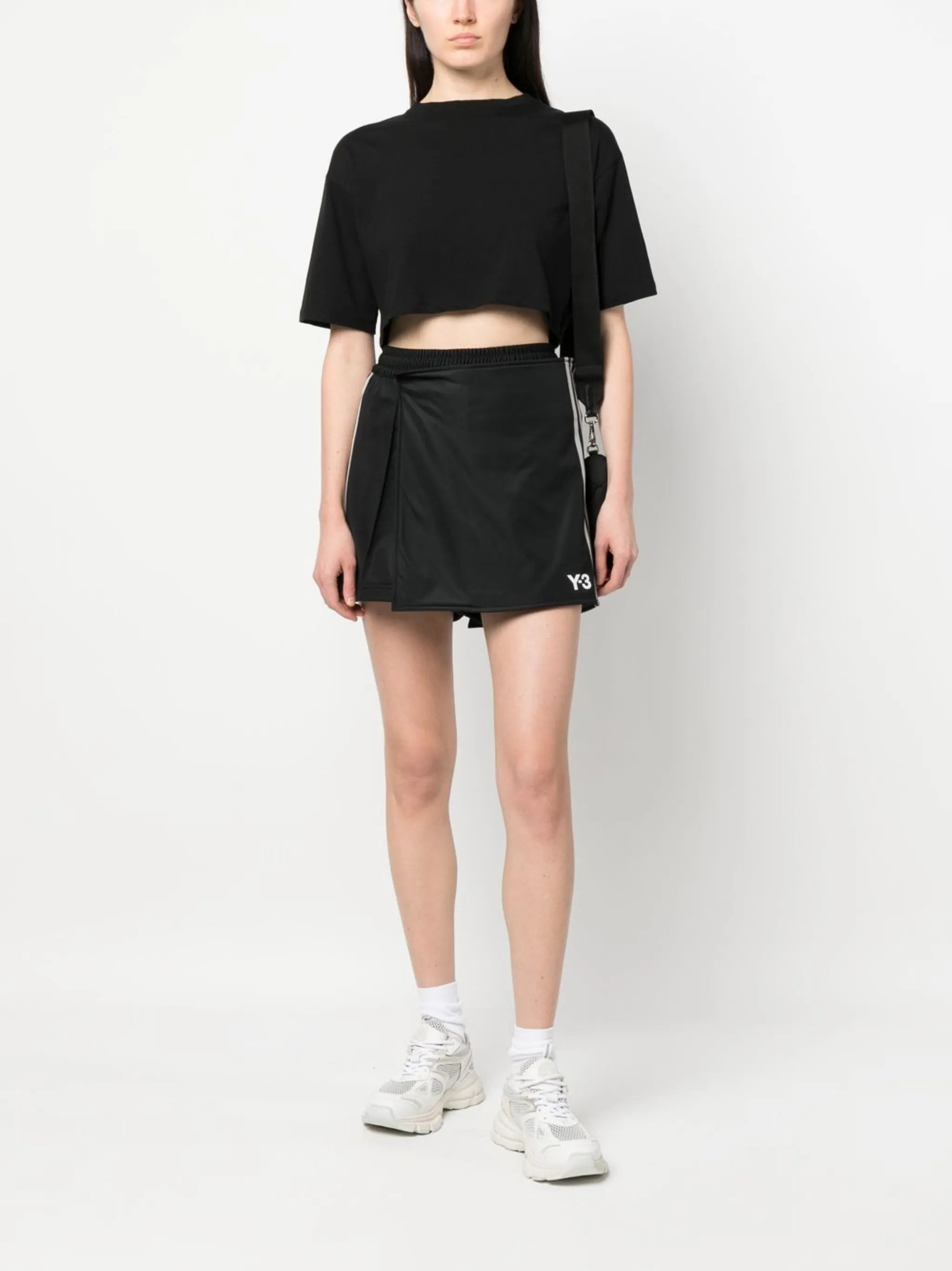 logo-print cotton skorts