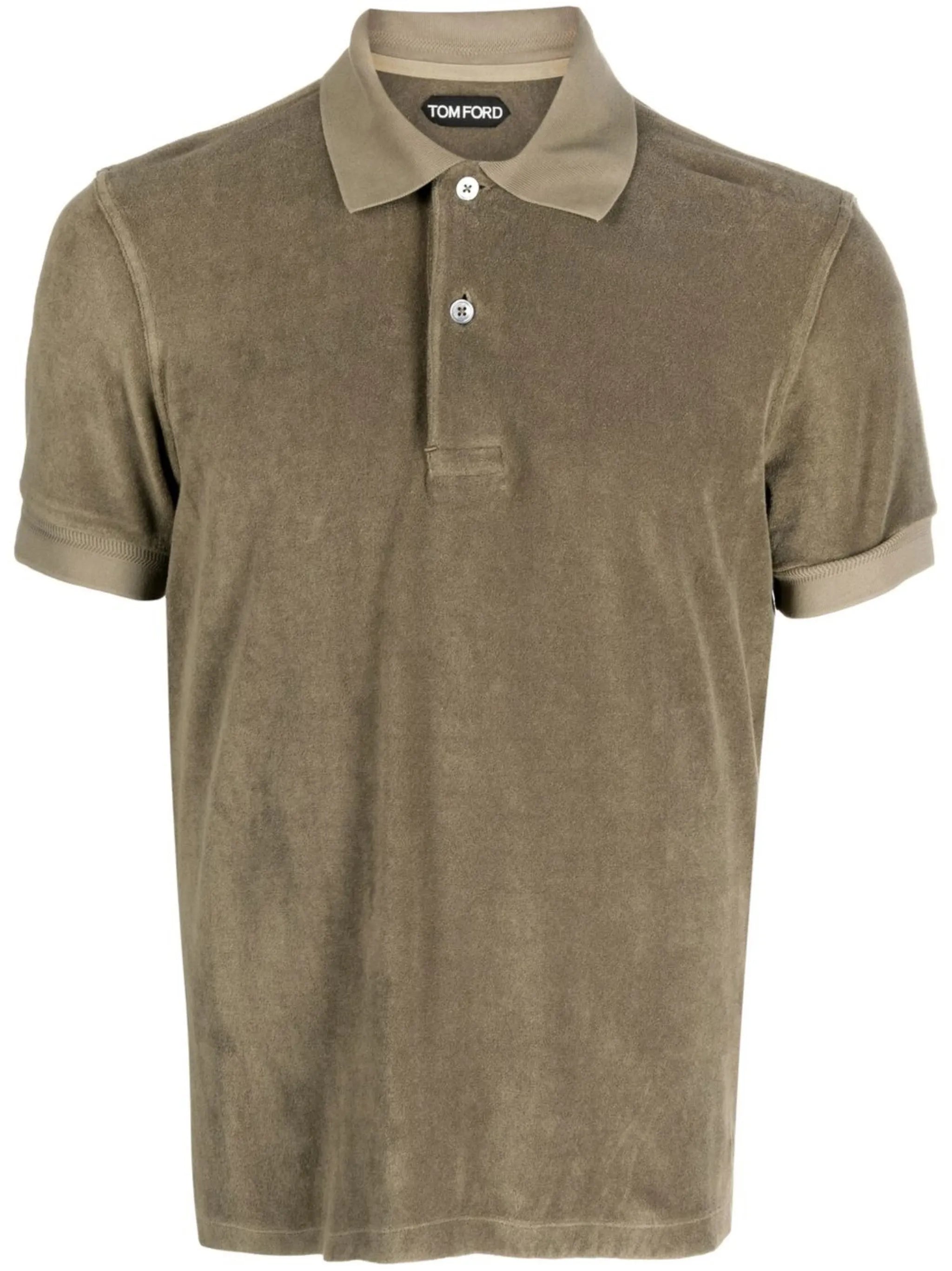 short-sleeved fleece polo shirt