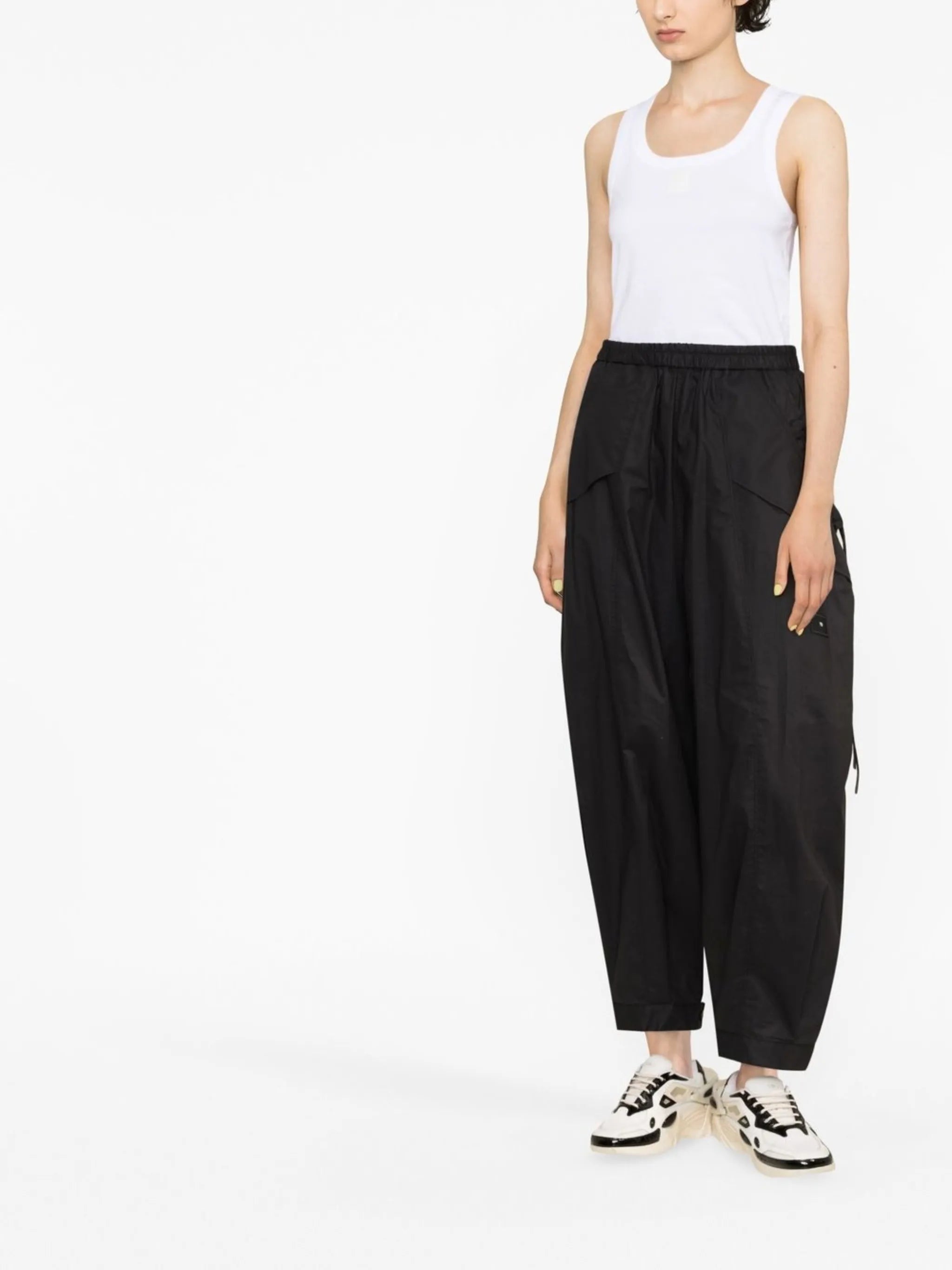 cropped wide-leg trousers