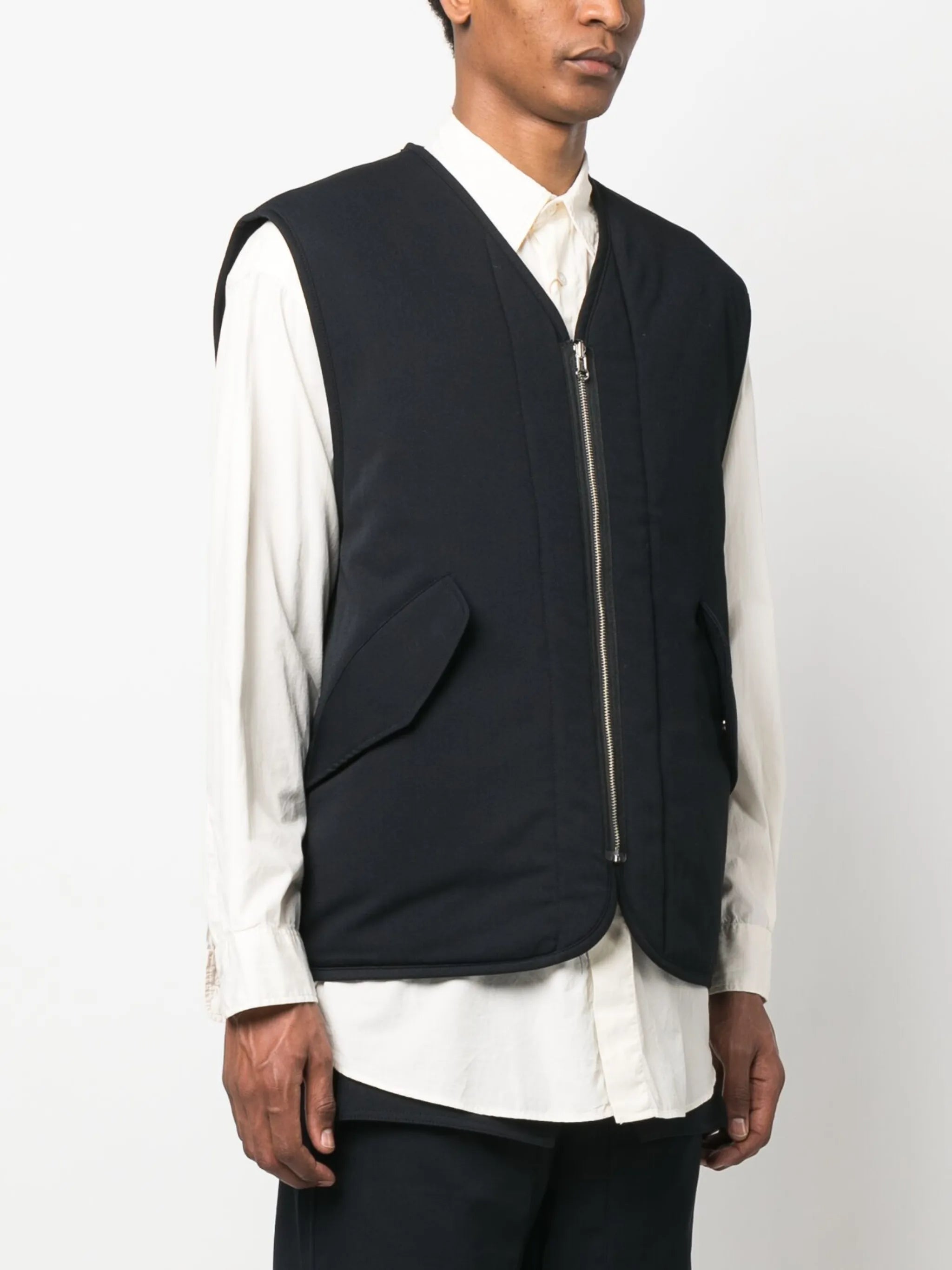 zip-up reversible gilet