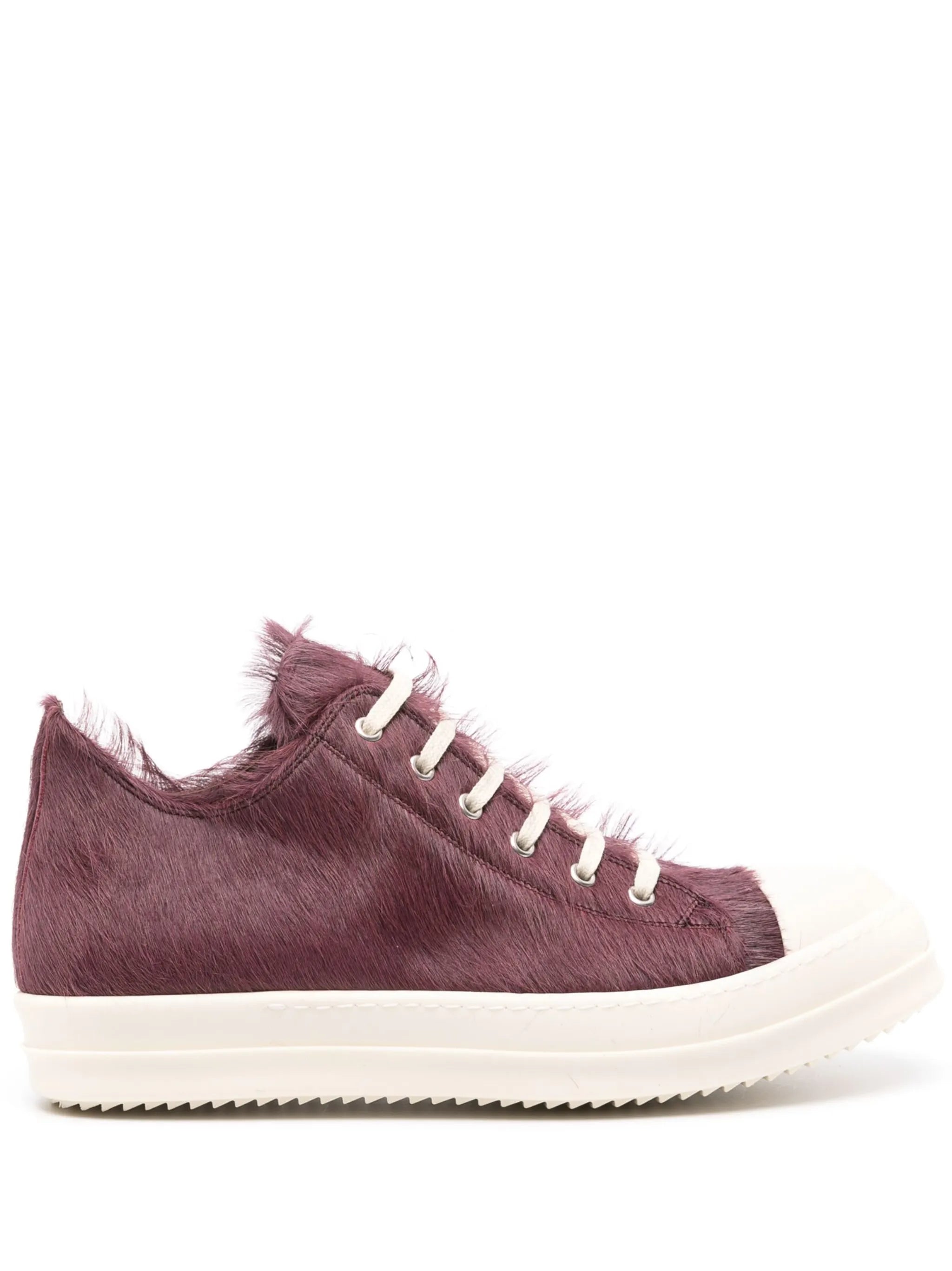 contrasting-toecap leather sneakers