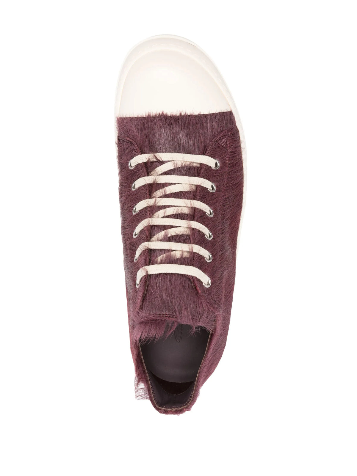 contrasting-toecap leather sneakers