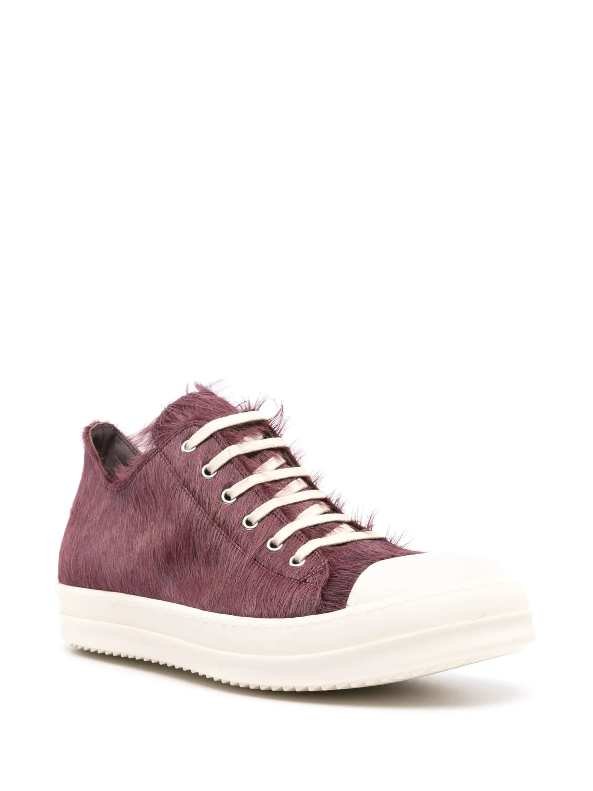 contrasting-toecap leather sneakers