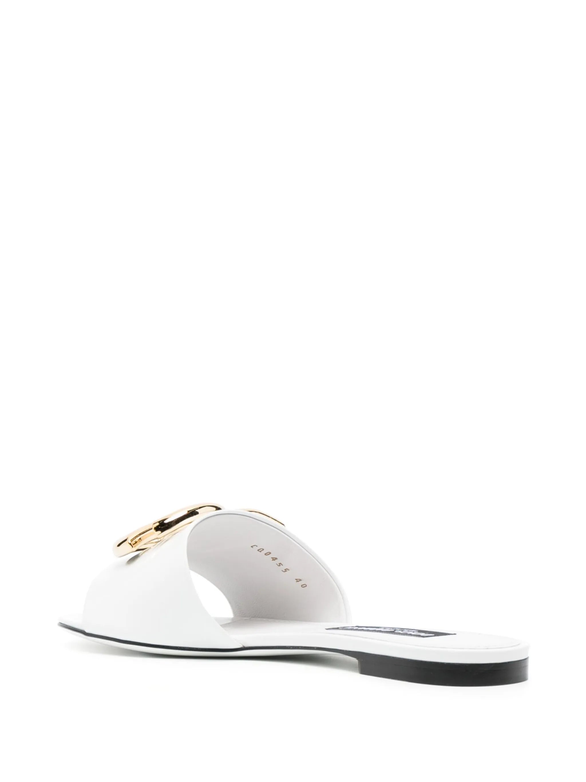 logo-plaque flat sandals