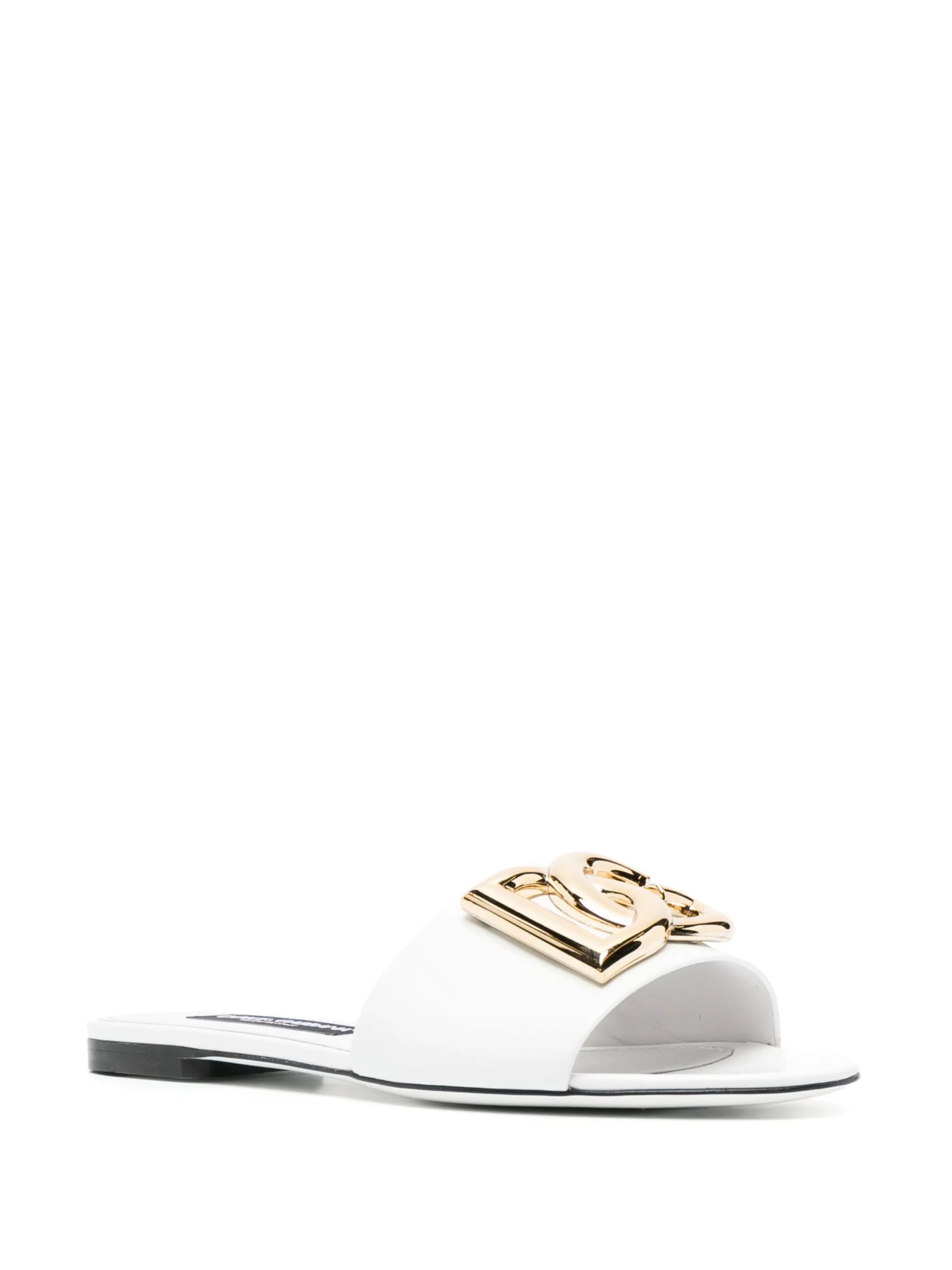 logo-plaque flat sandals