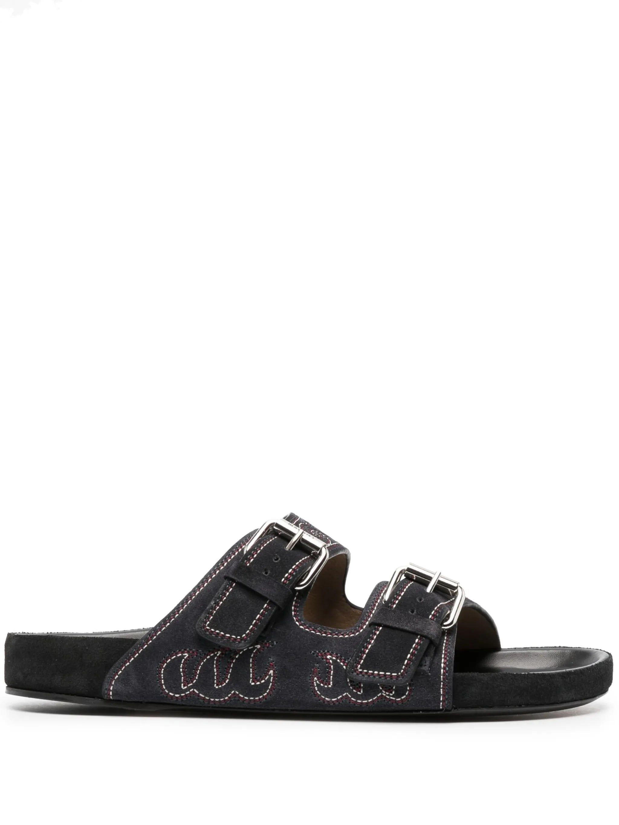 Lennyo embroidered suede sandals