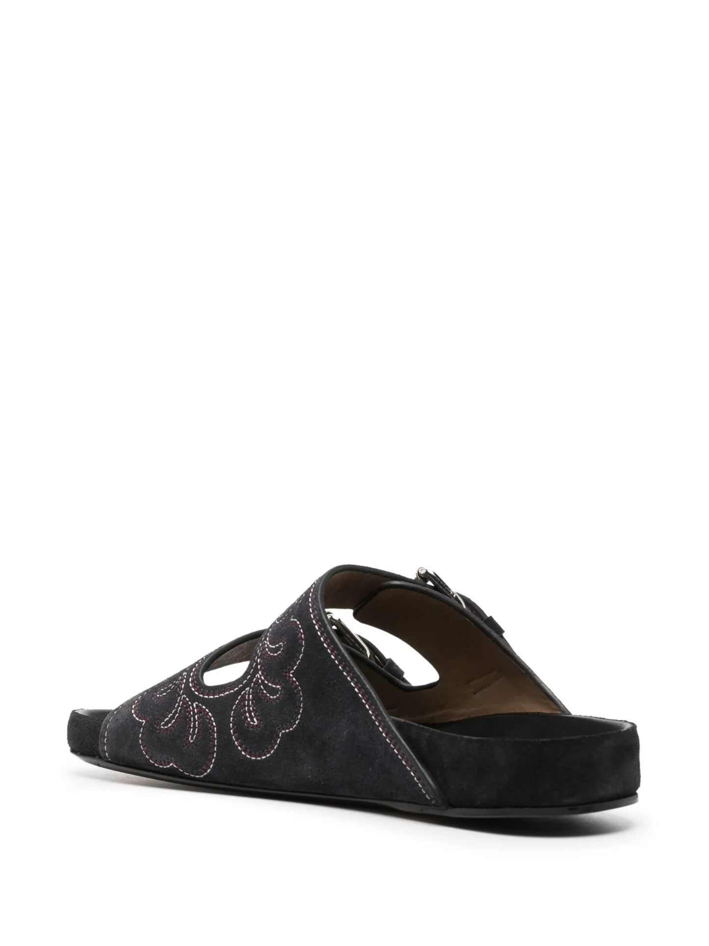 Lennyo embroidered suede sandals