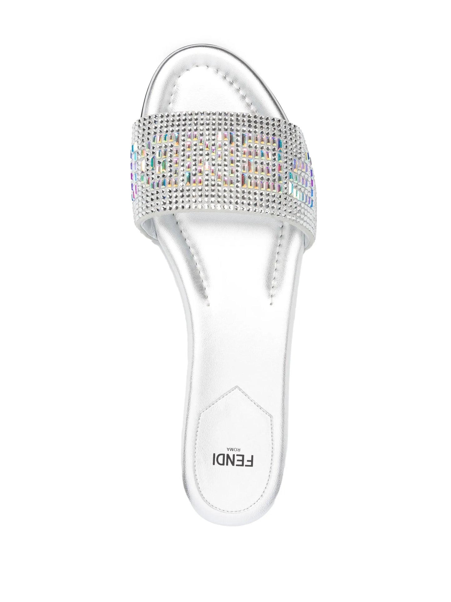 crystal-embellished leather sandals
