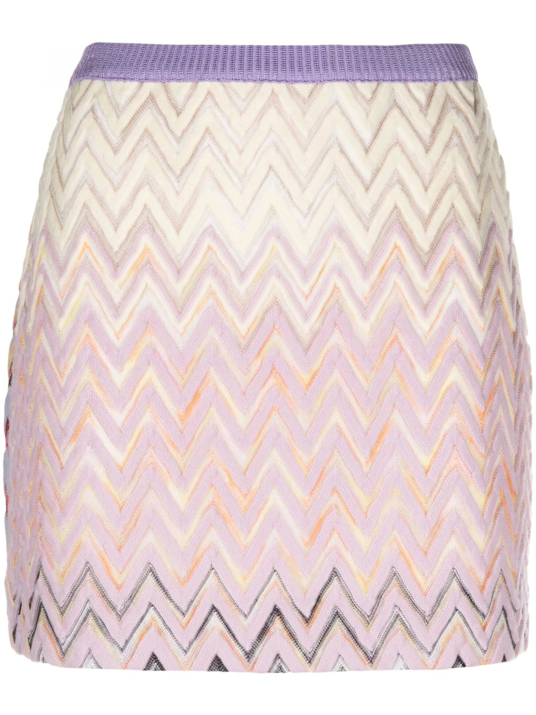 zigzag wool-blend miniskirt
