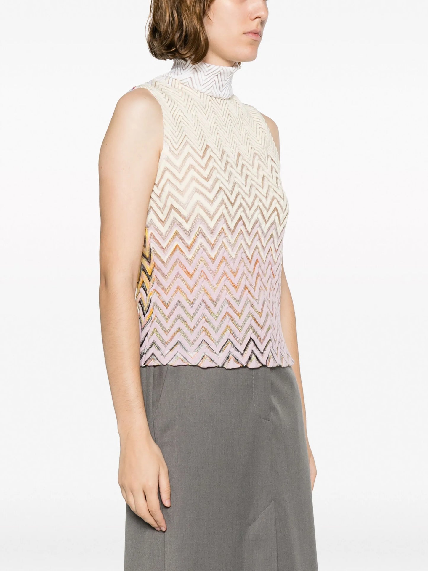 zig-zag knitted top