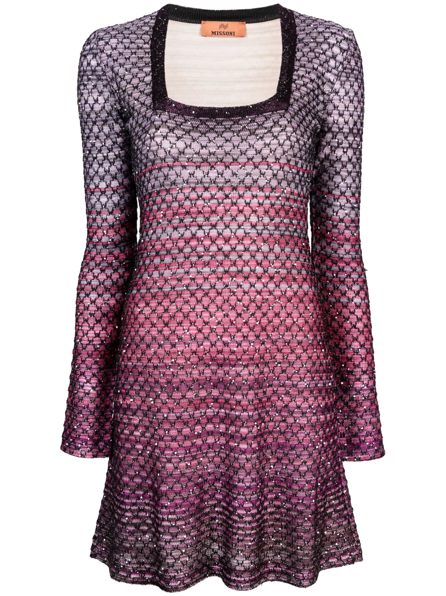 sequin-embellished gradient-effect minidress