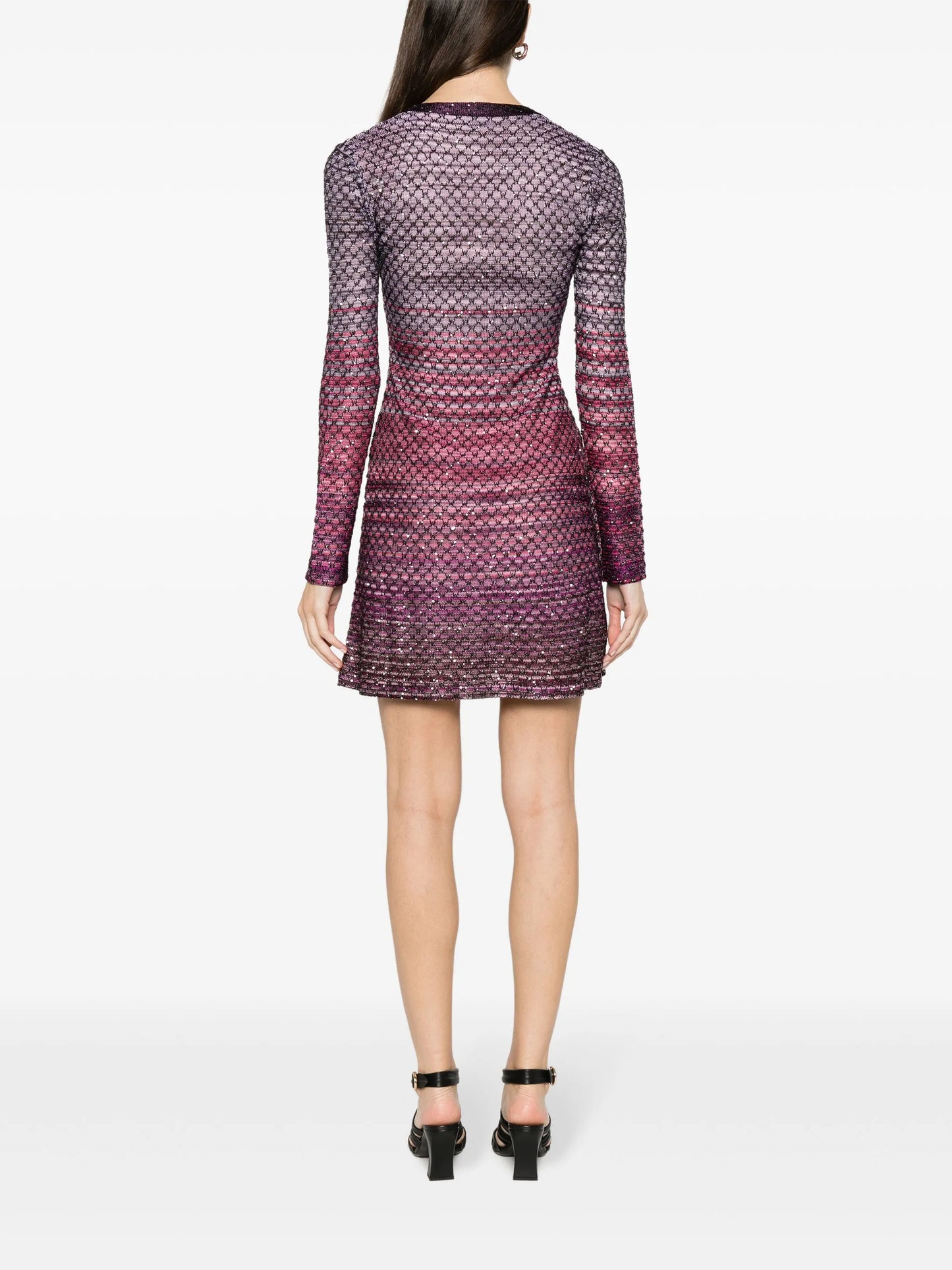 sequin-embellished gradient-effect minidress
