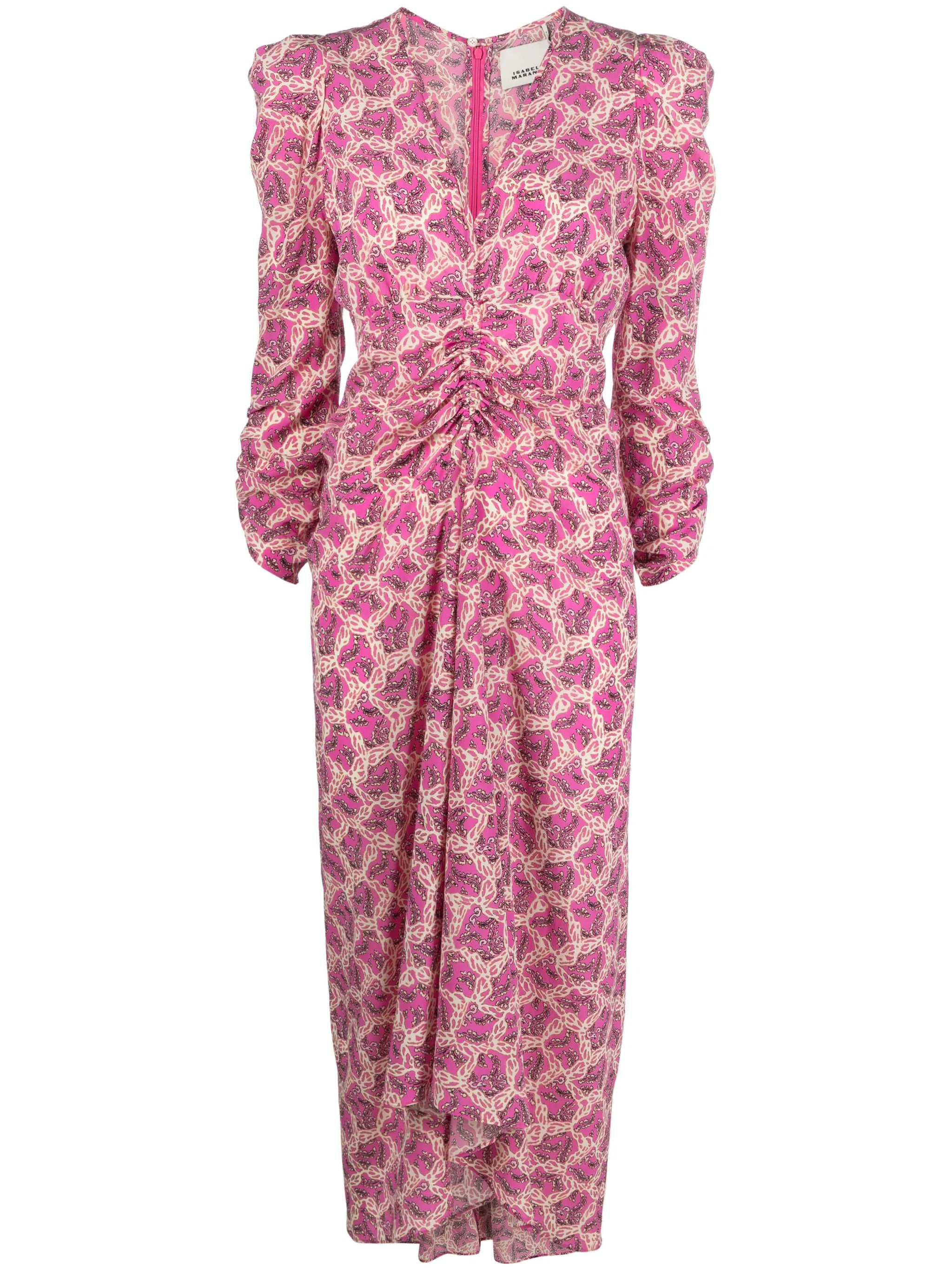 Albini printed silk midi dress
