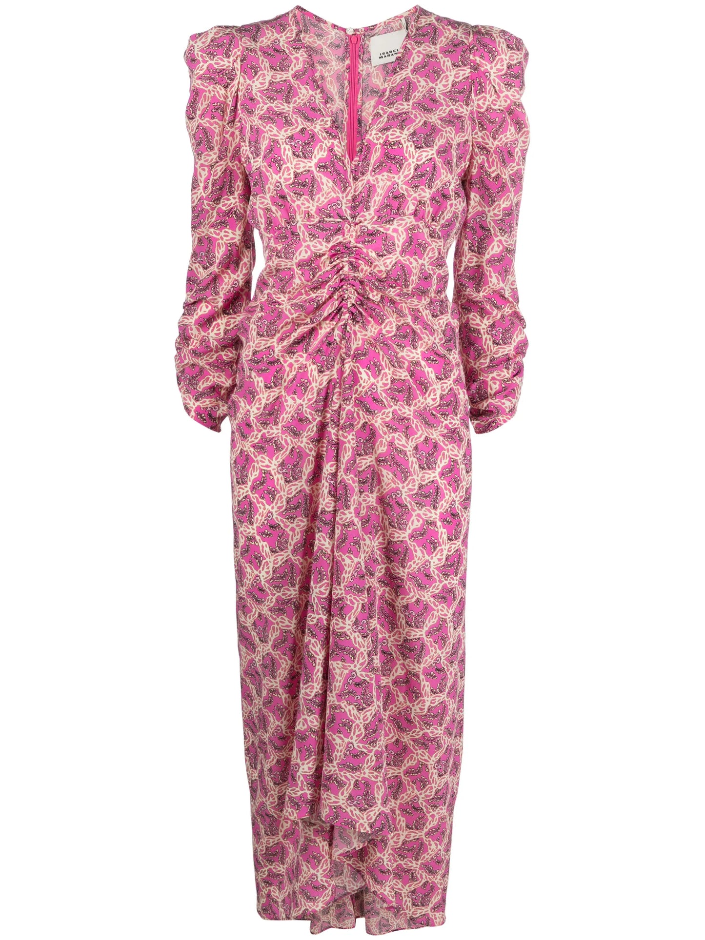 Albini printed silk midi dress