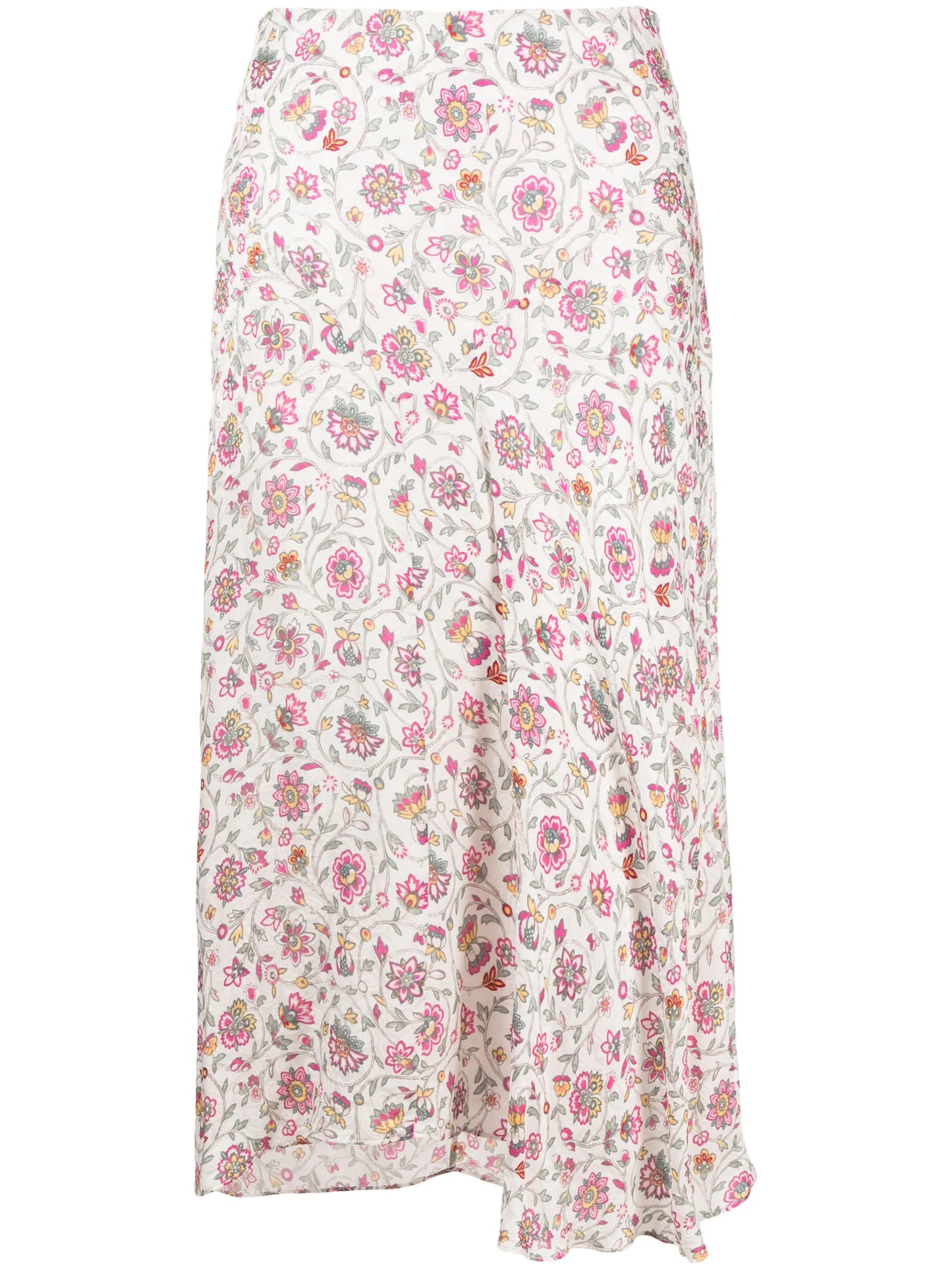 Lisanne floral-print asymmetric skirt
