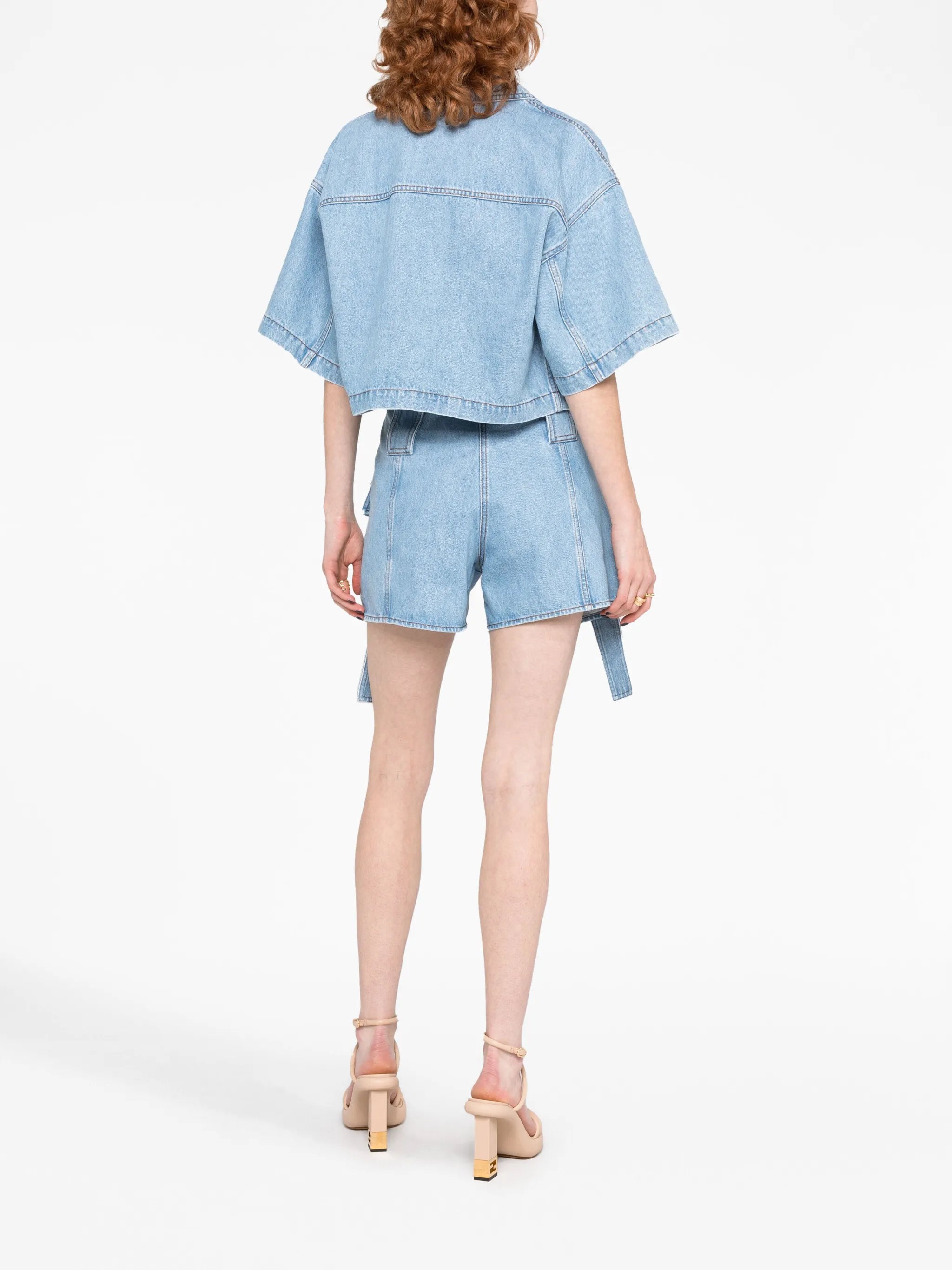 Baguette denim cargo shorts
