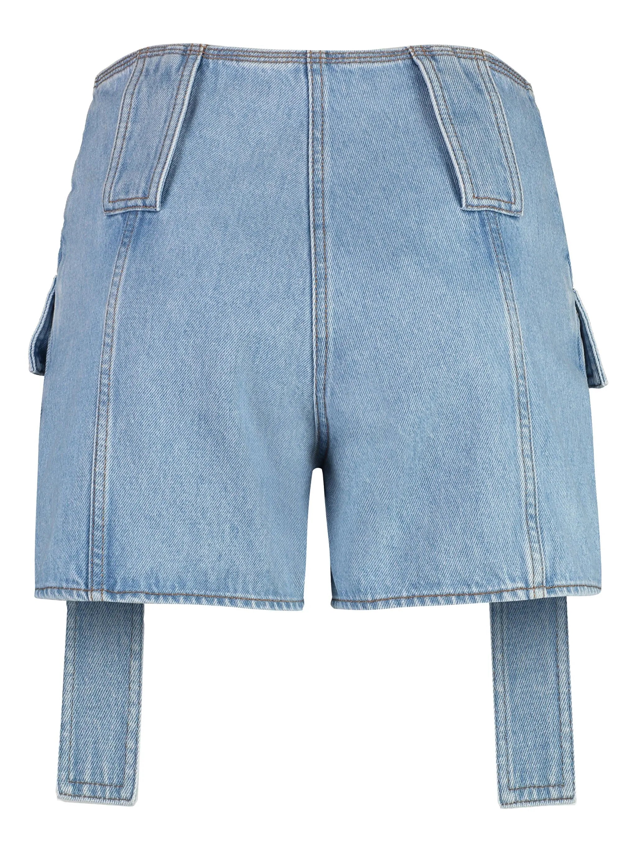 Baguette denim cargo shorts