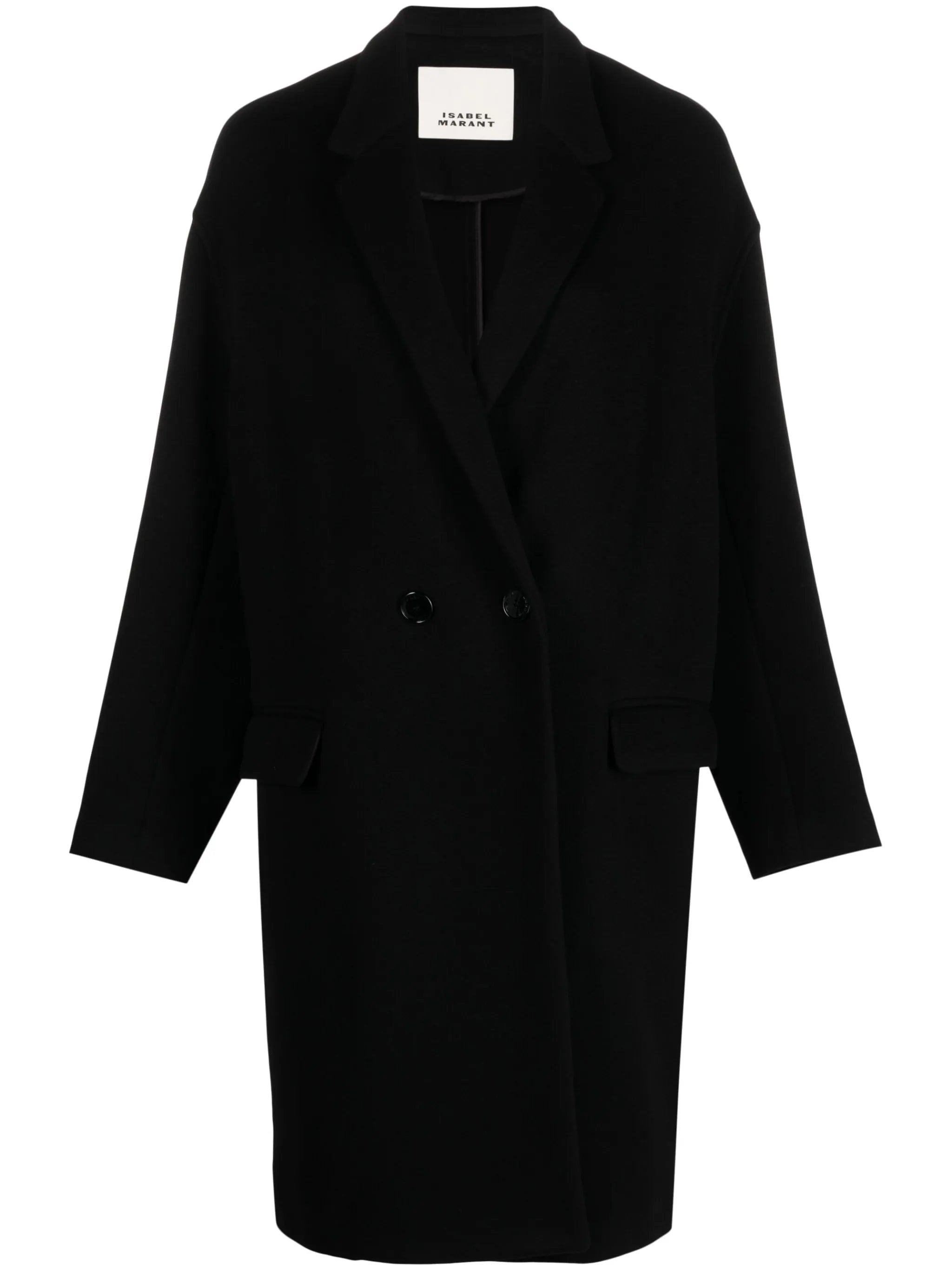 double-breasted virgin wool-cashmere coat