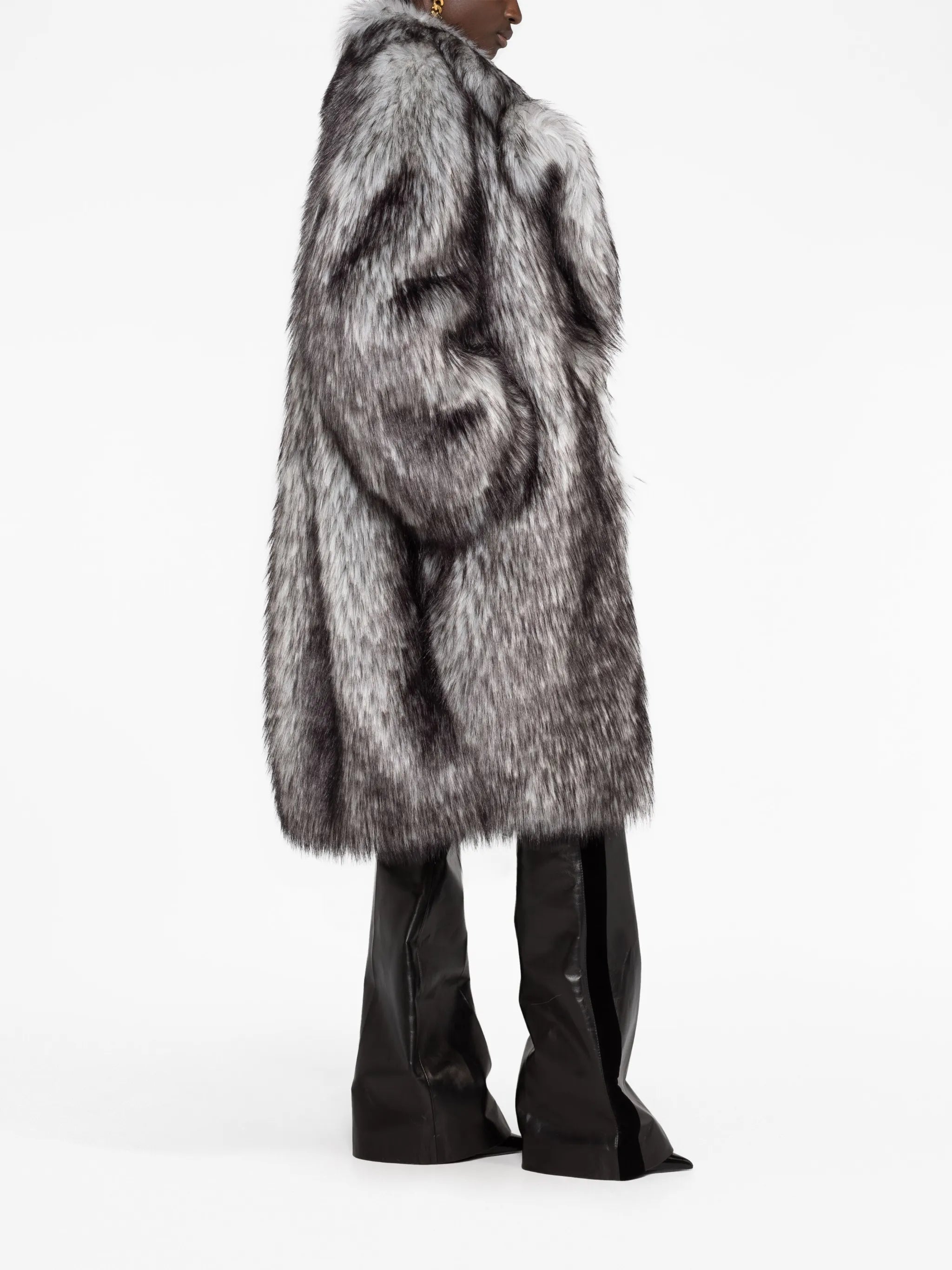 oversized faux-fur coat