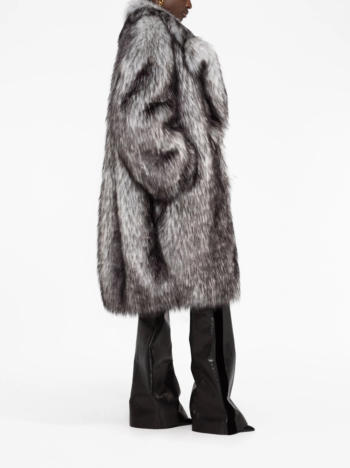 oversized faux-fur coat
