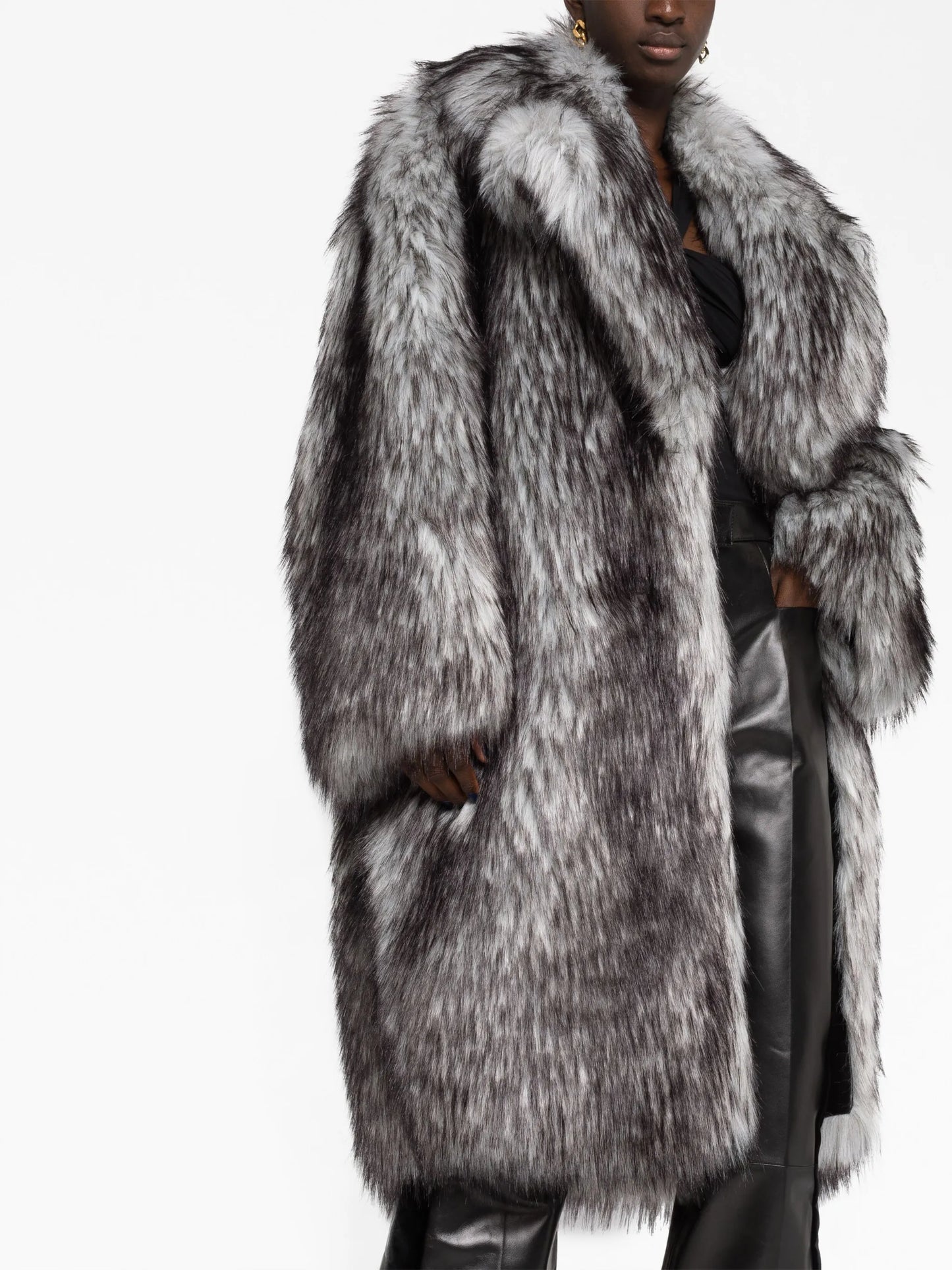 oversized faux-fur coat