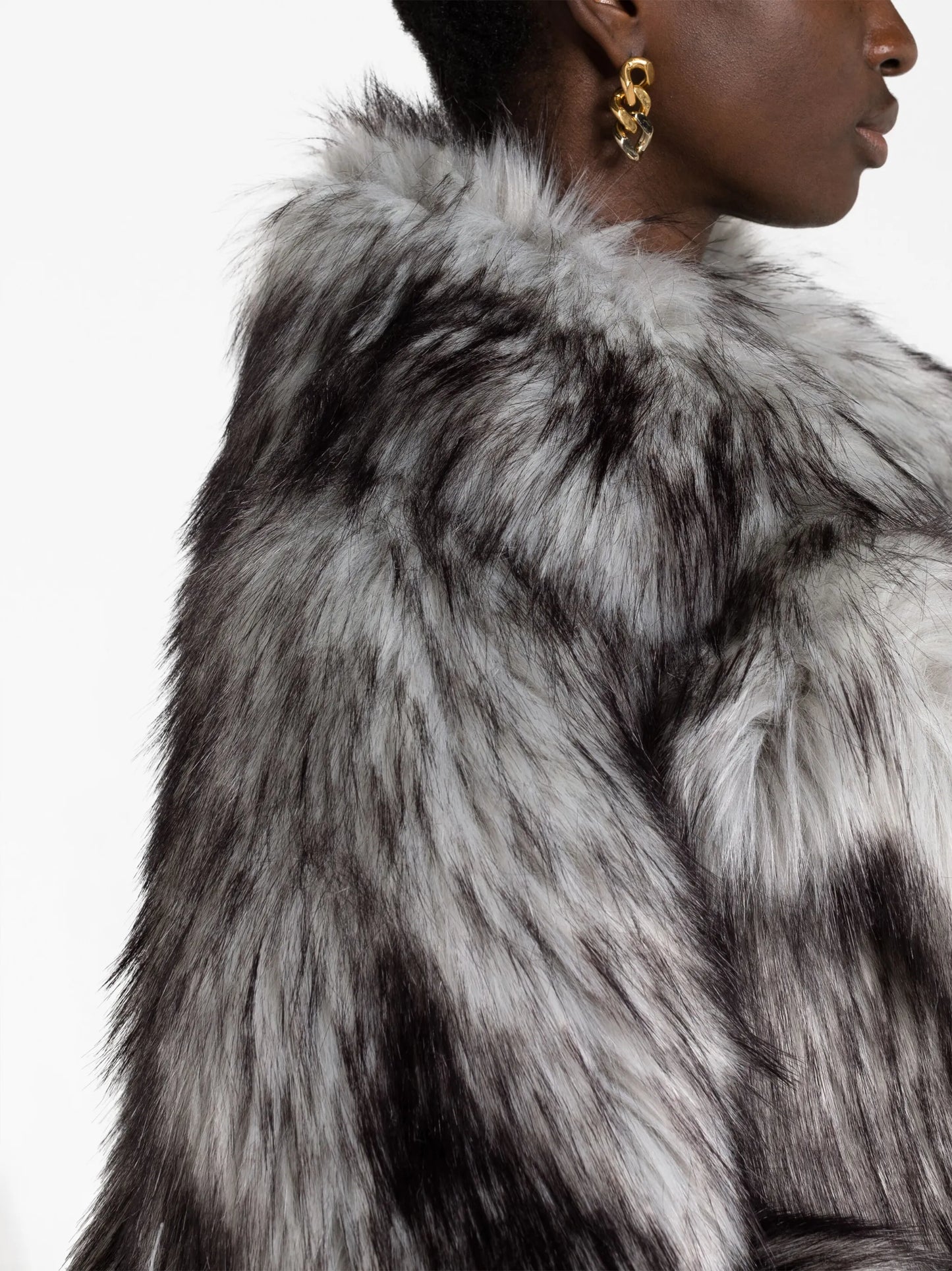 oversized faux-fur coat