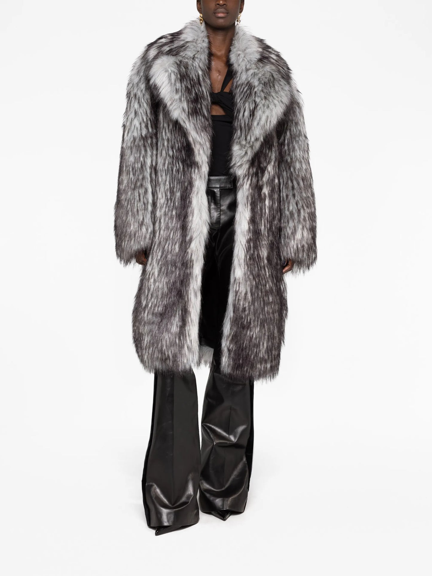 oversized faux-fur coat