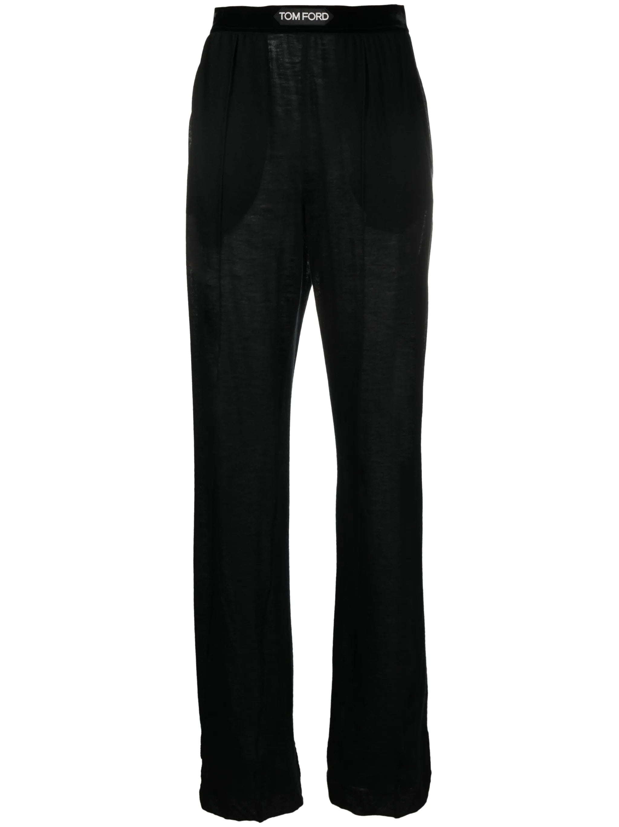 logo-waistband cashmere track pants