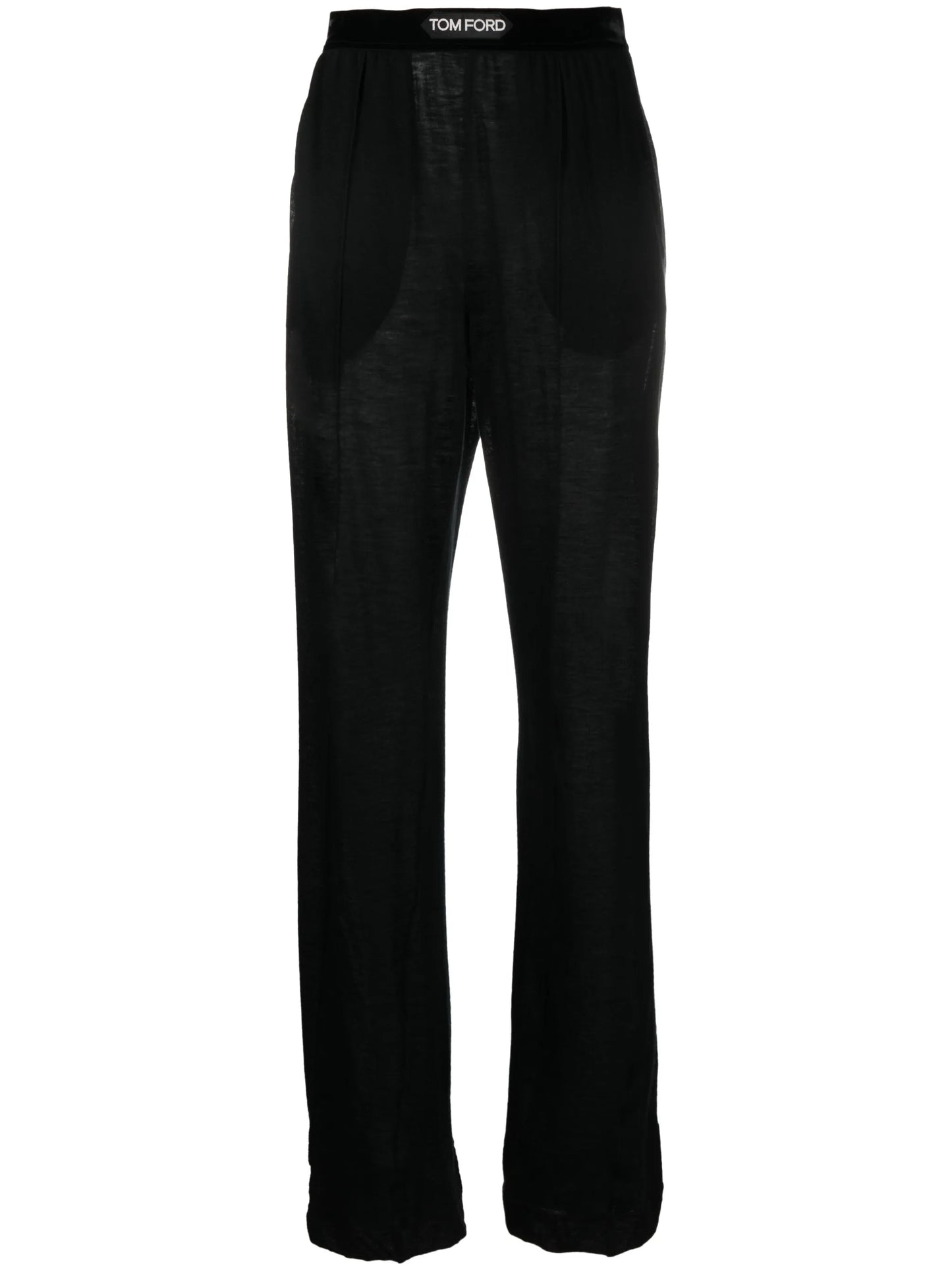 logo-waistband cashmere track pants