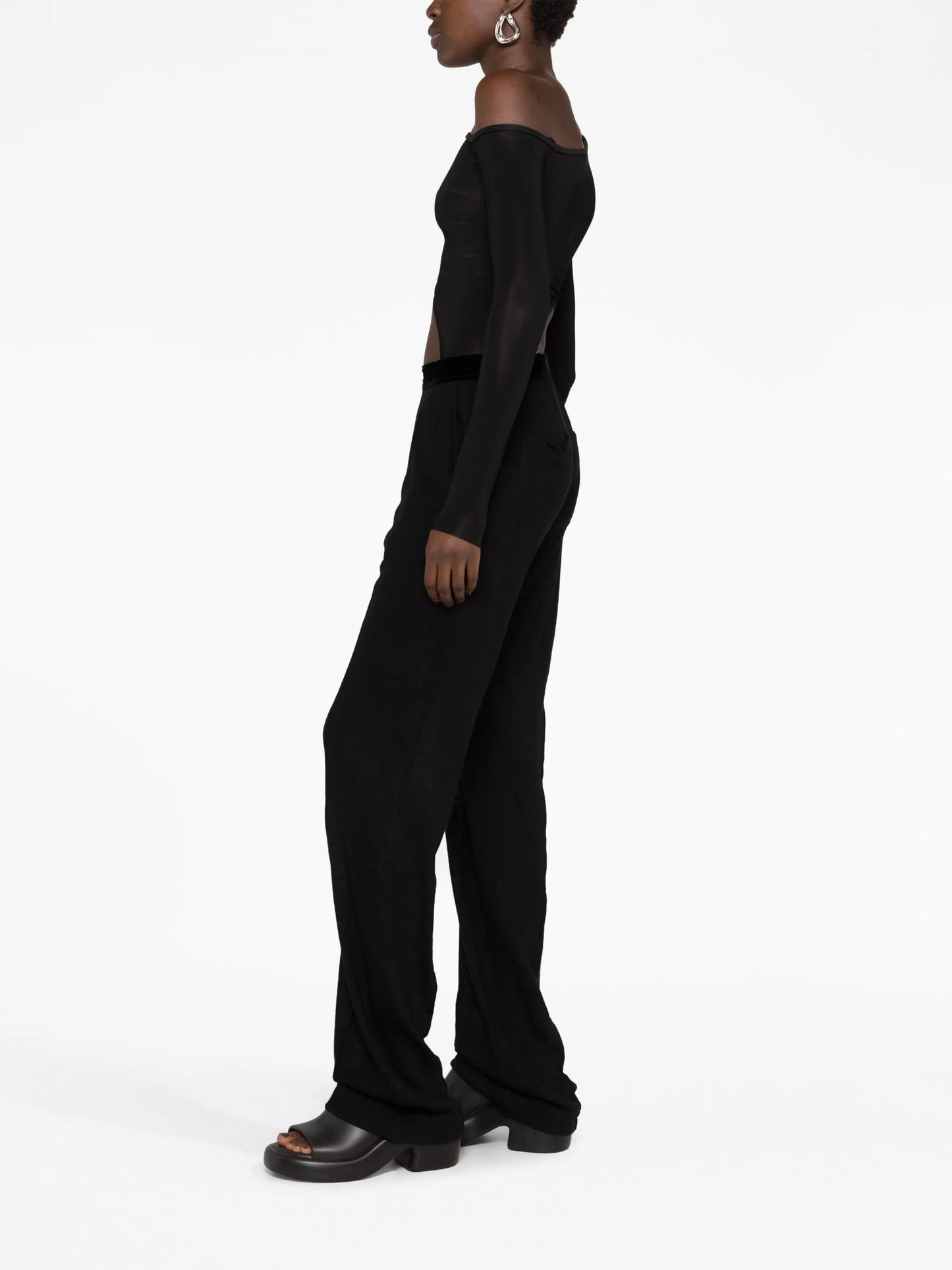 logo-waistband cashmere track pants
