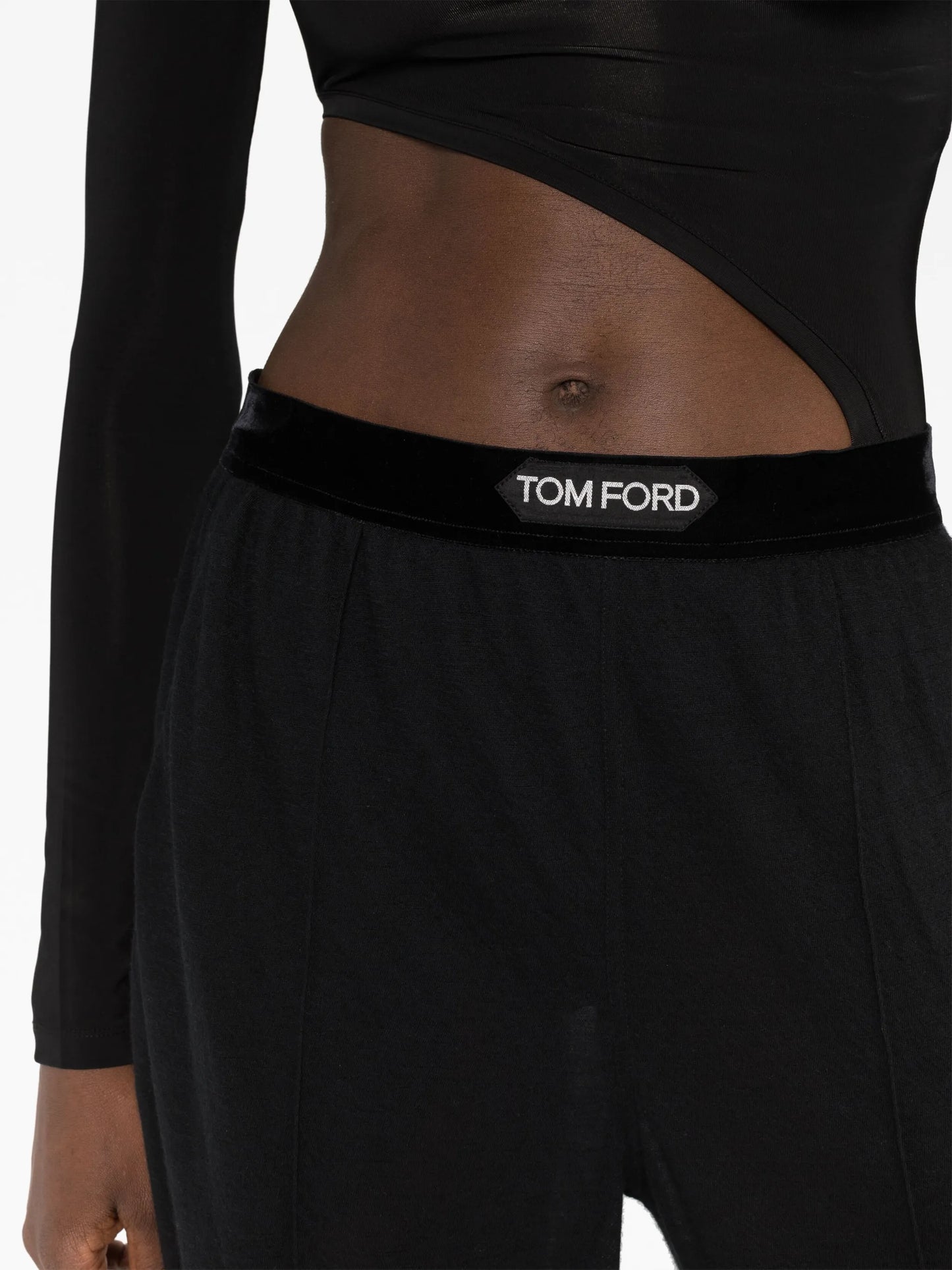logo-waistband cashmere track pants